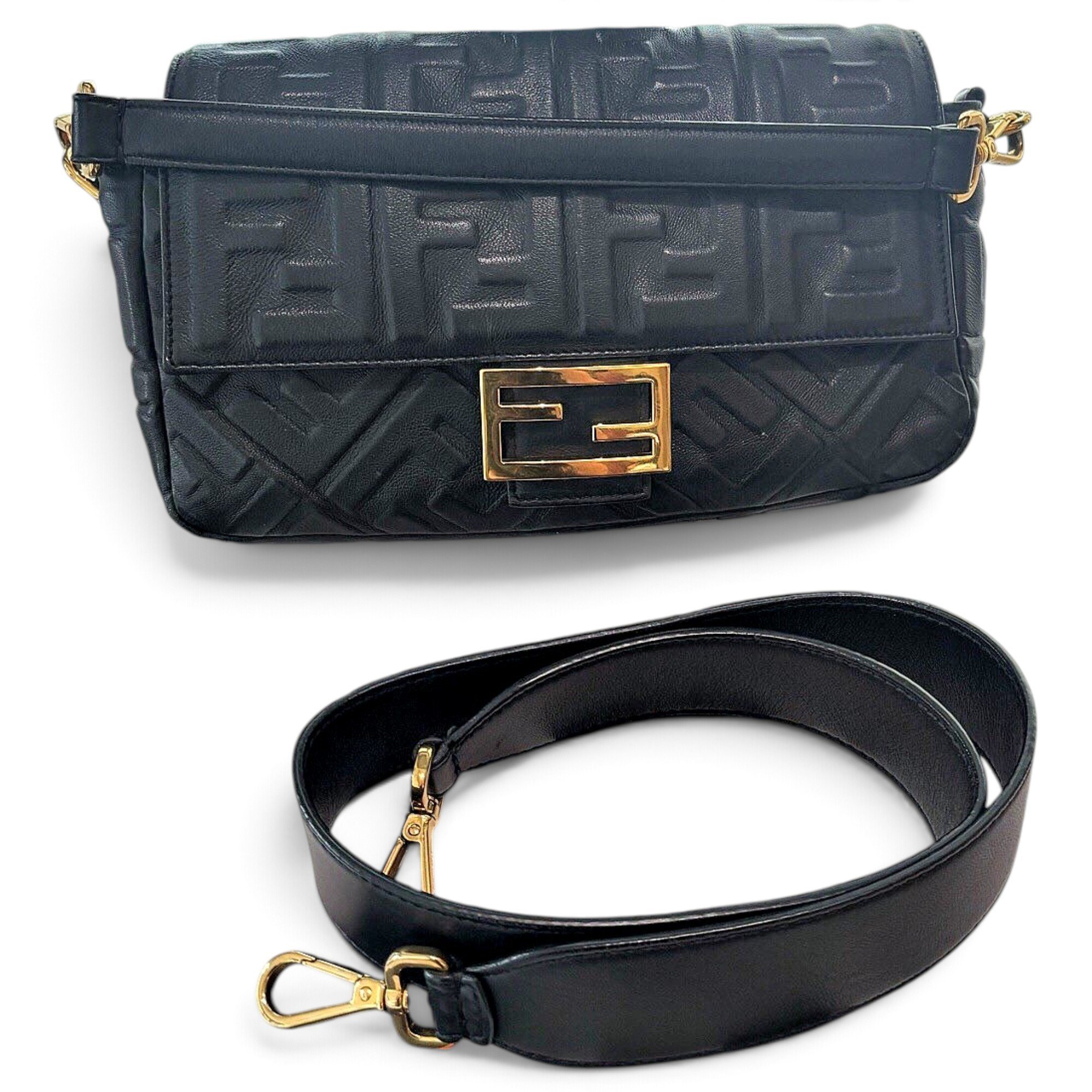 Baguette leather handbag