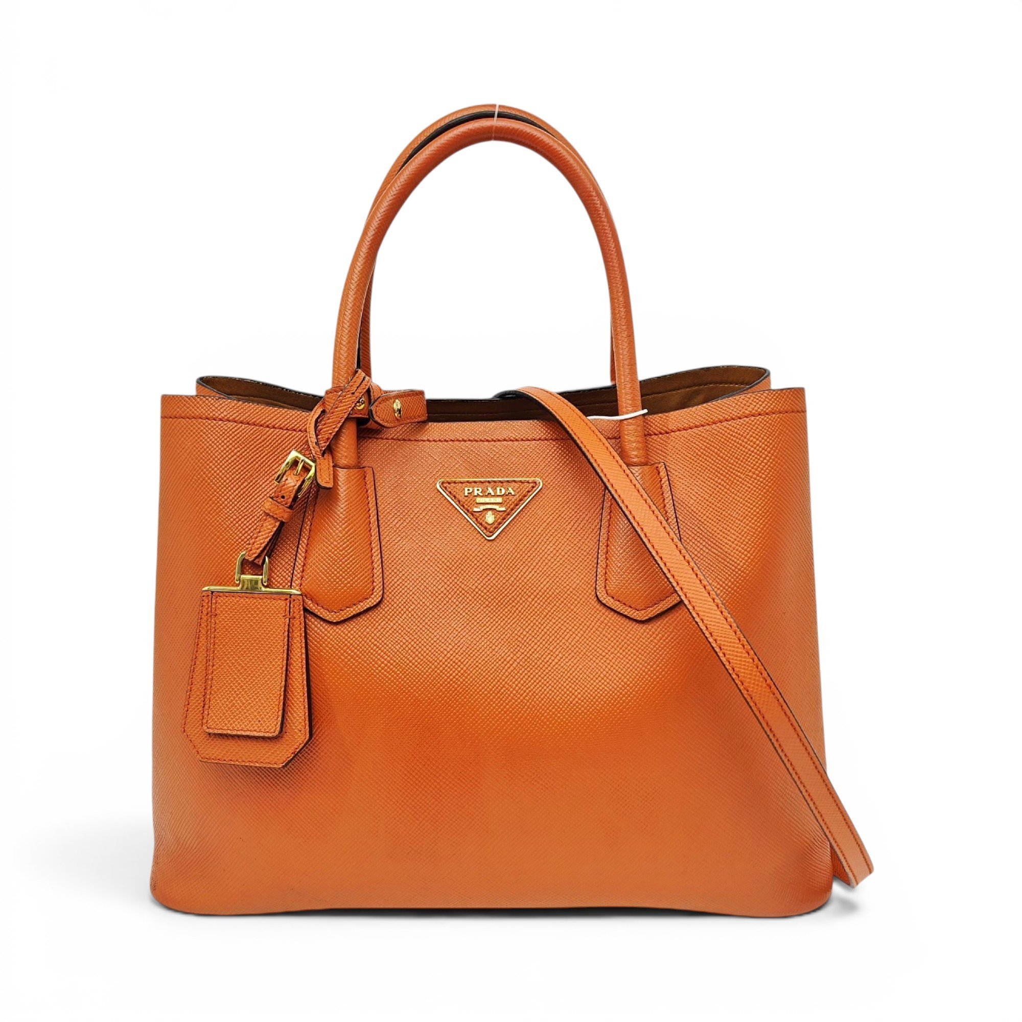Double leather tote