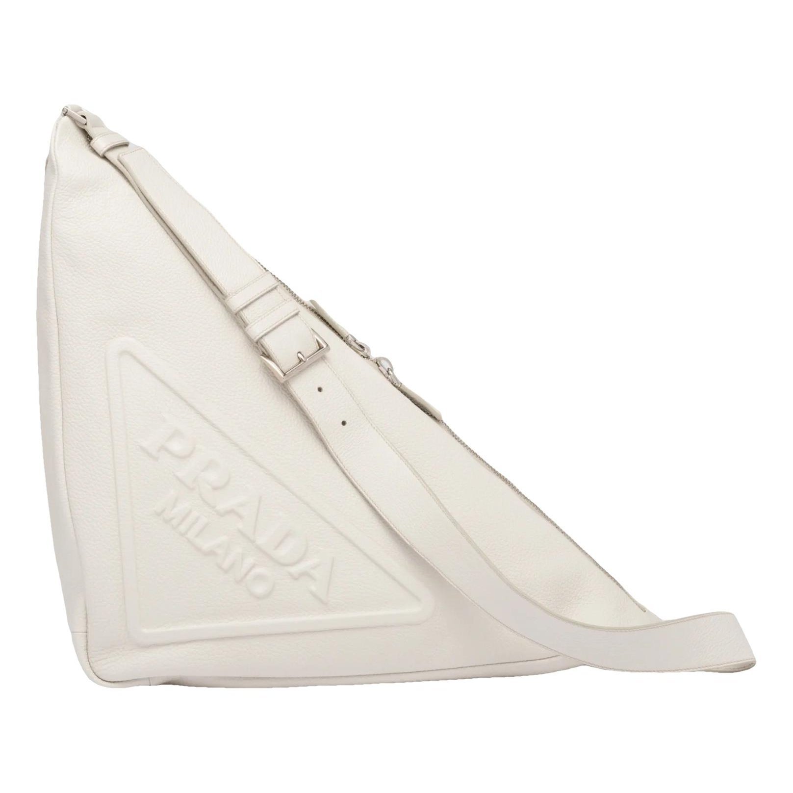 Triangle leather handbag