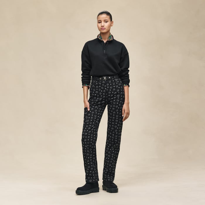 Noir Sweatshirt With Patch