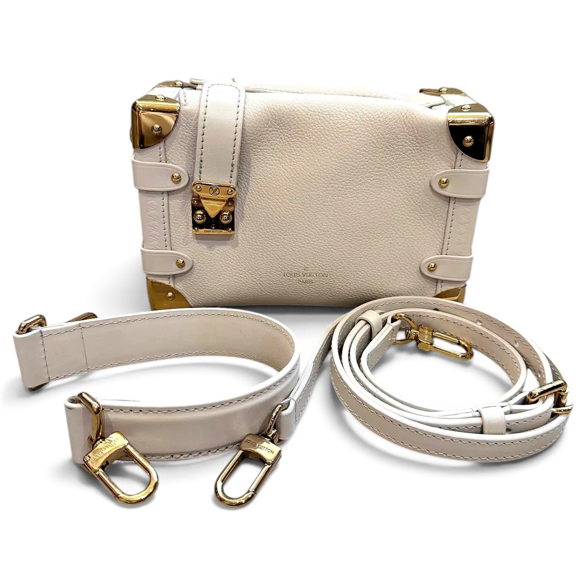 Side Trunk leather handbag