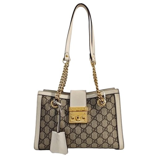 Padlock leather handbag
