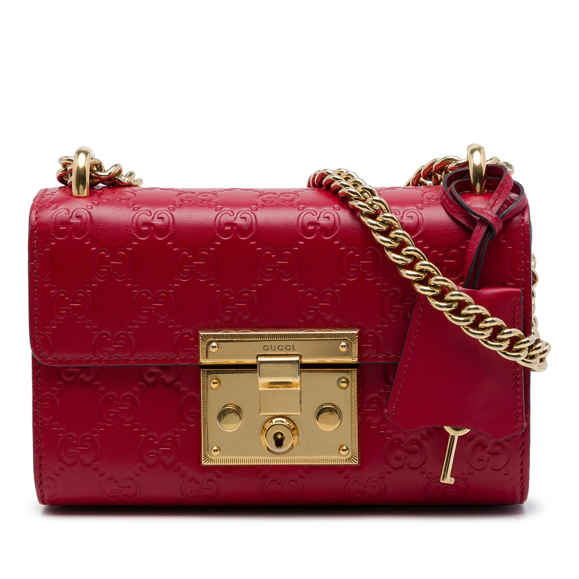 Padlock leather handbag