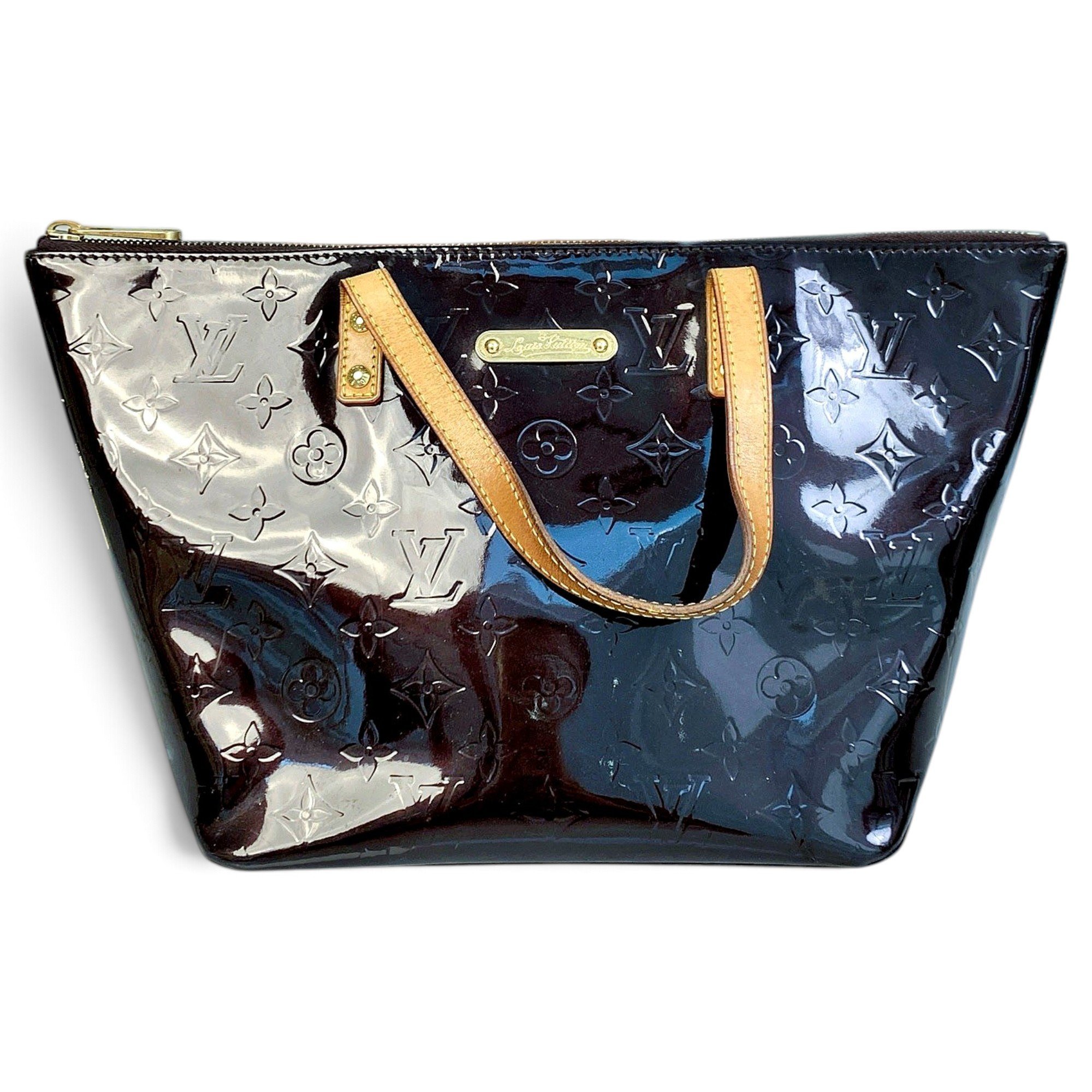 Patent leather tote