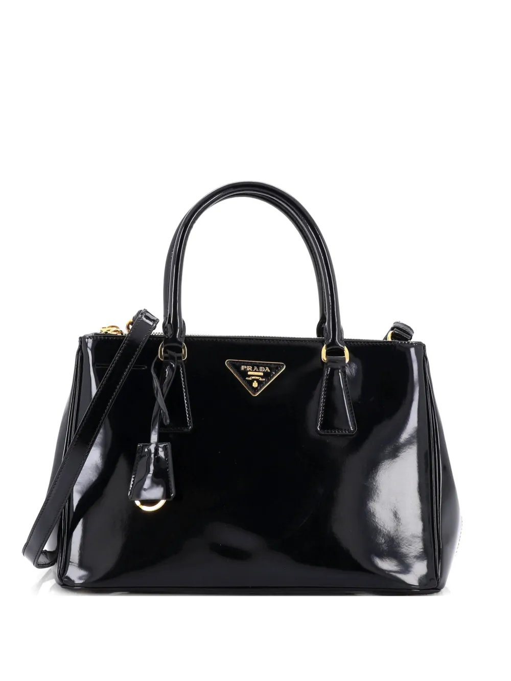 Double Zip Lux Tote Spazzolato Leather Small satchel