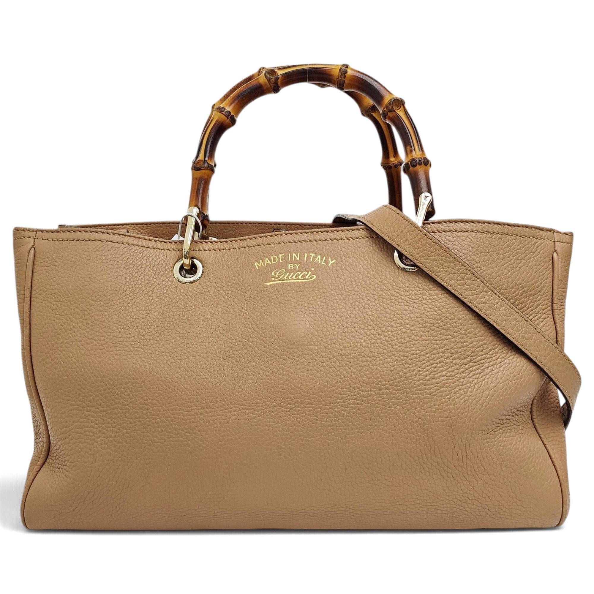 Bamboo Shopper leather tote