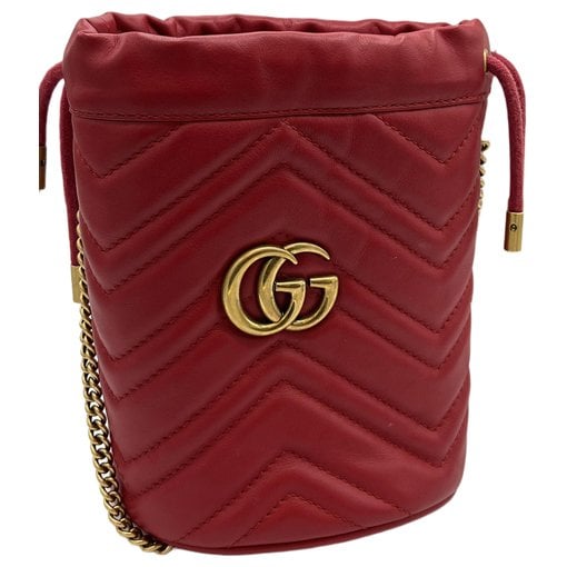 GG Marmont Chain Bucket leather crossbody bag