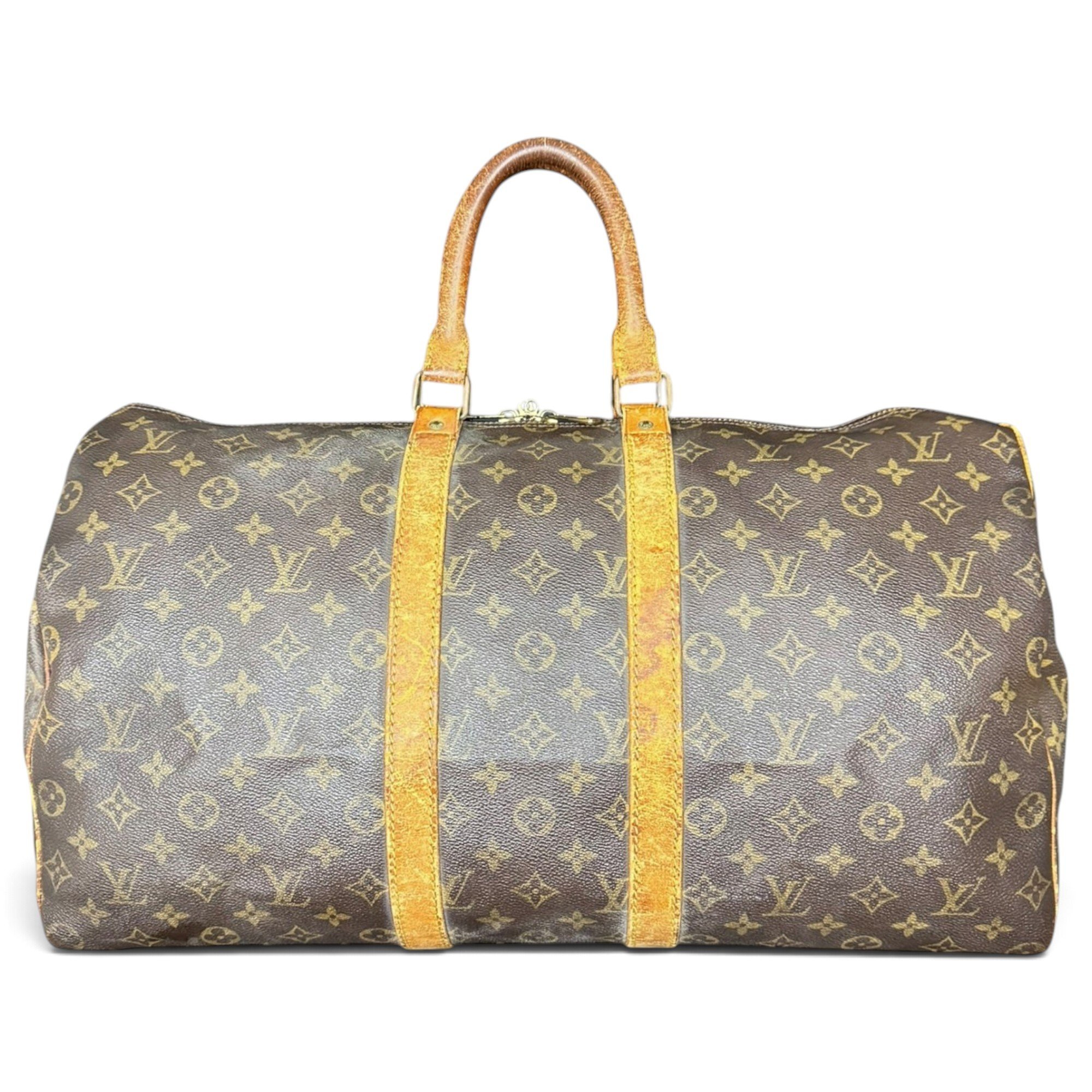 Keepall leather travel bag