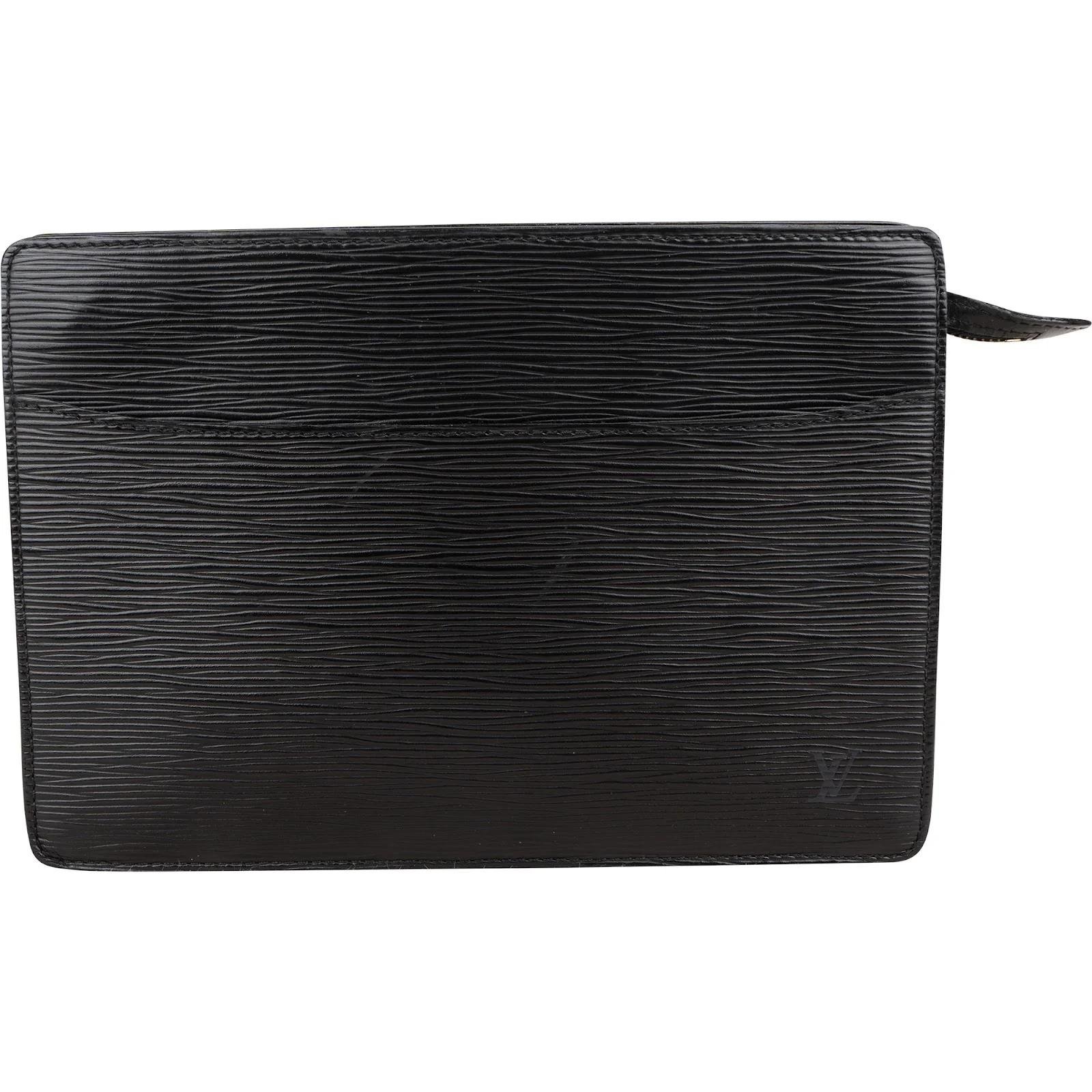 Leather clutch bag