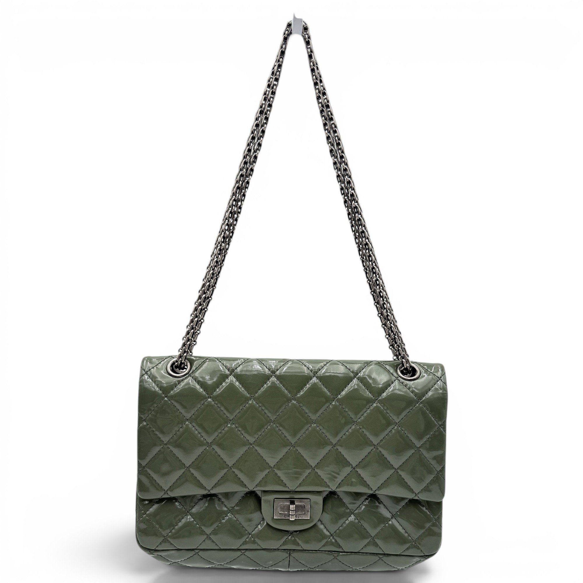 2.55 patent leather handbag