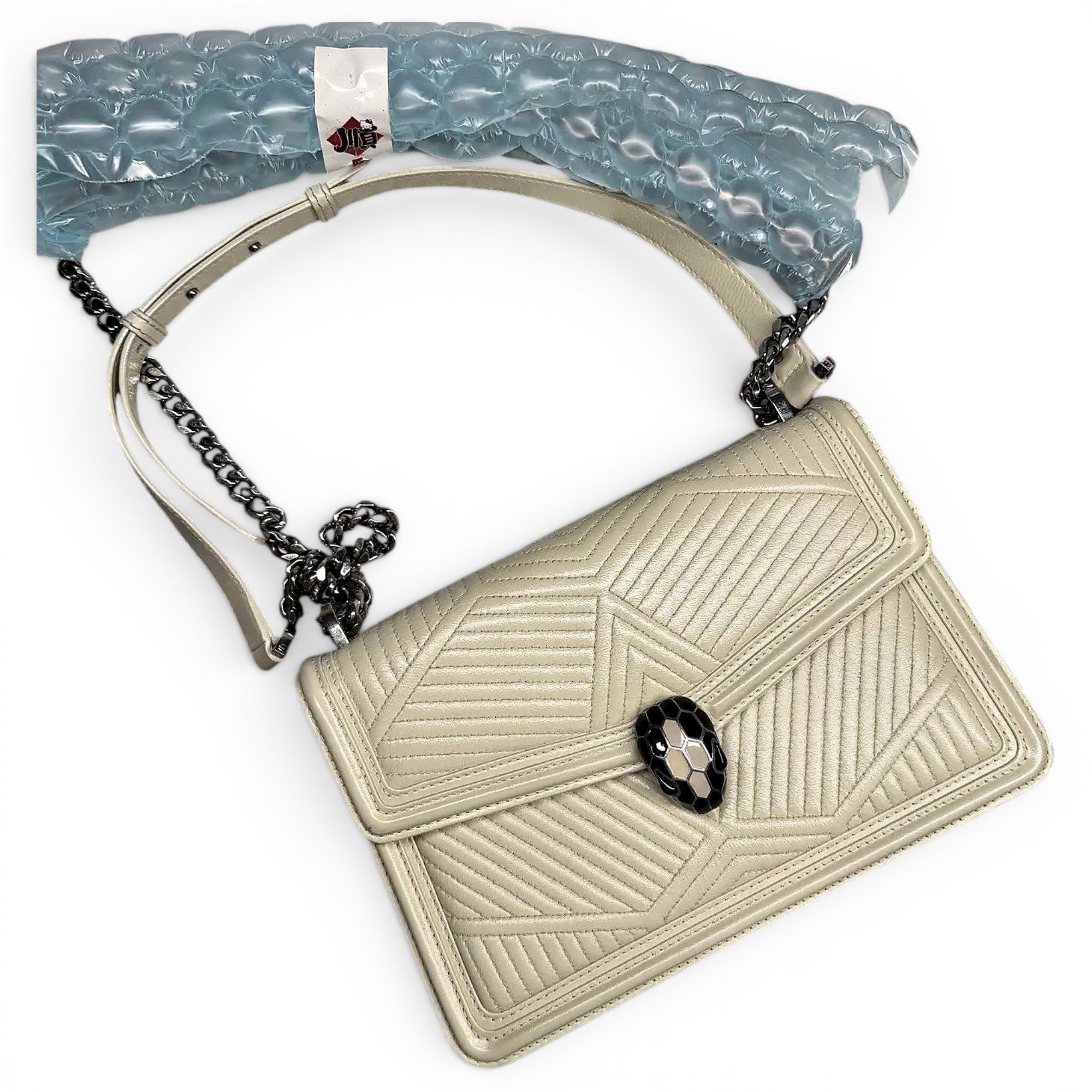 Serpenti leather handbag