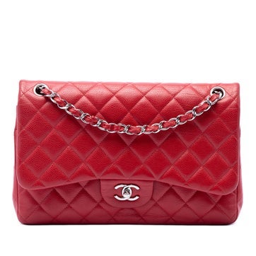 Calf Leather Jumbo Classic Caviar Double Flap