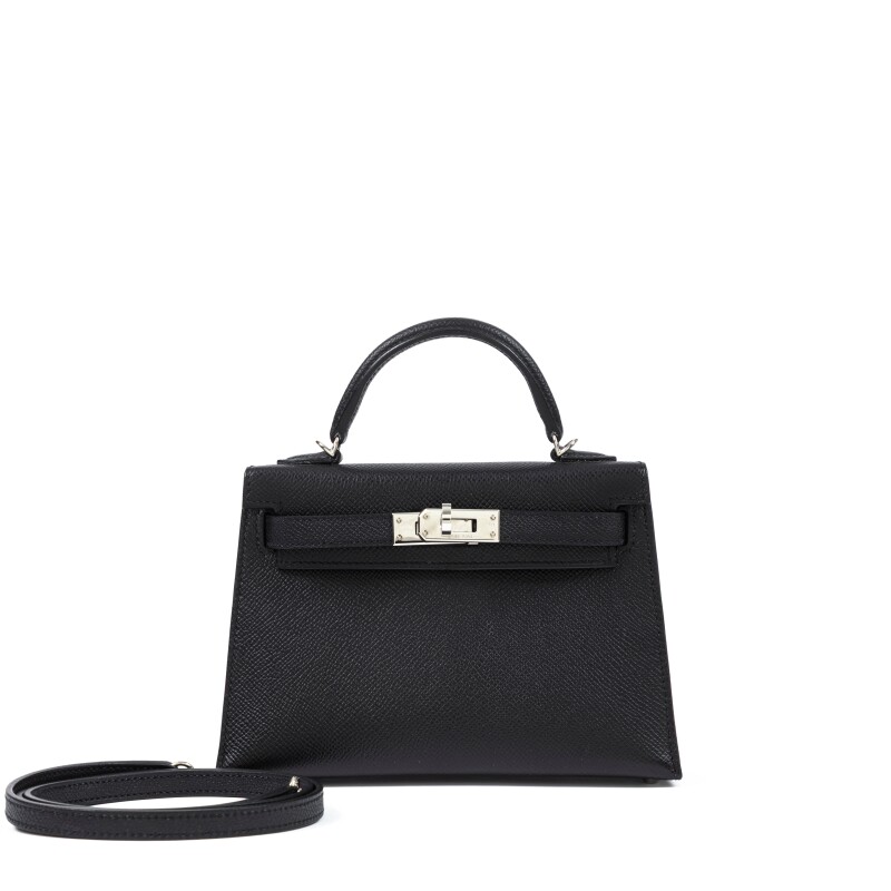 Black Epsom Mini Kelly II 20 Palladium Hardware, 2024