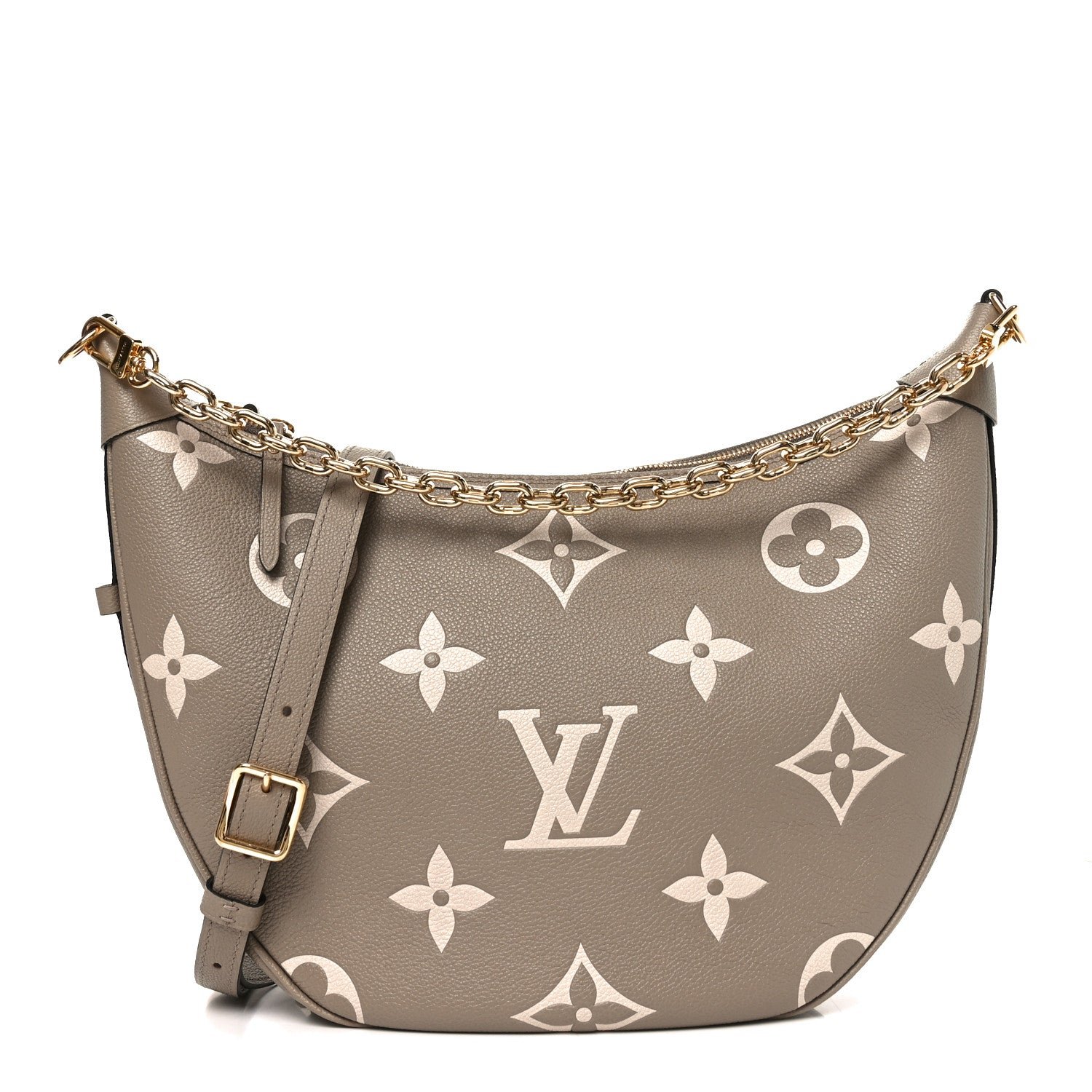 Louis Vuitton Empreinte Monogram Giant Loop Hobo Dove Gray Cream