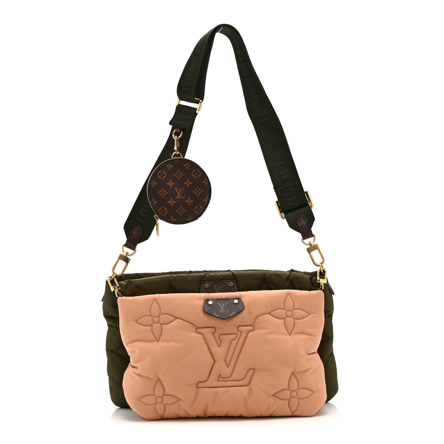Louis Vuitton Econyl Monogram Pillow Maxi Multi Pochette Accessories Kaki Beige