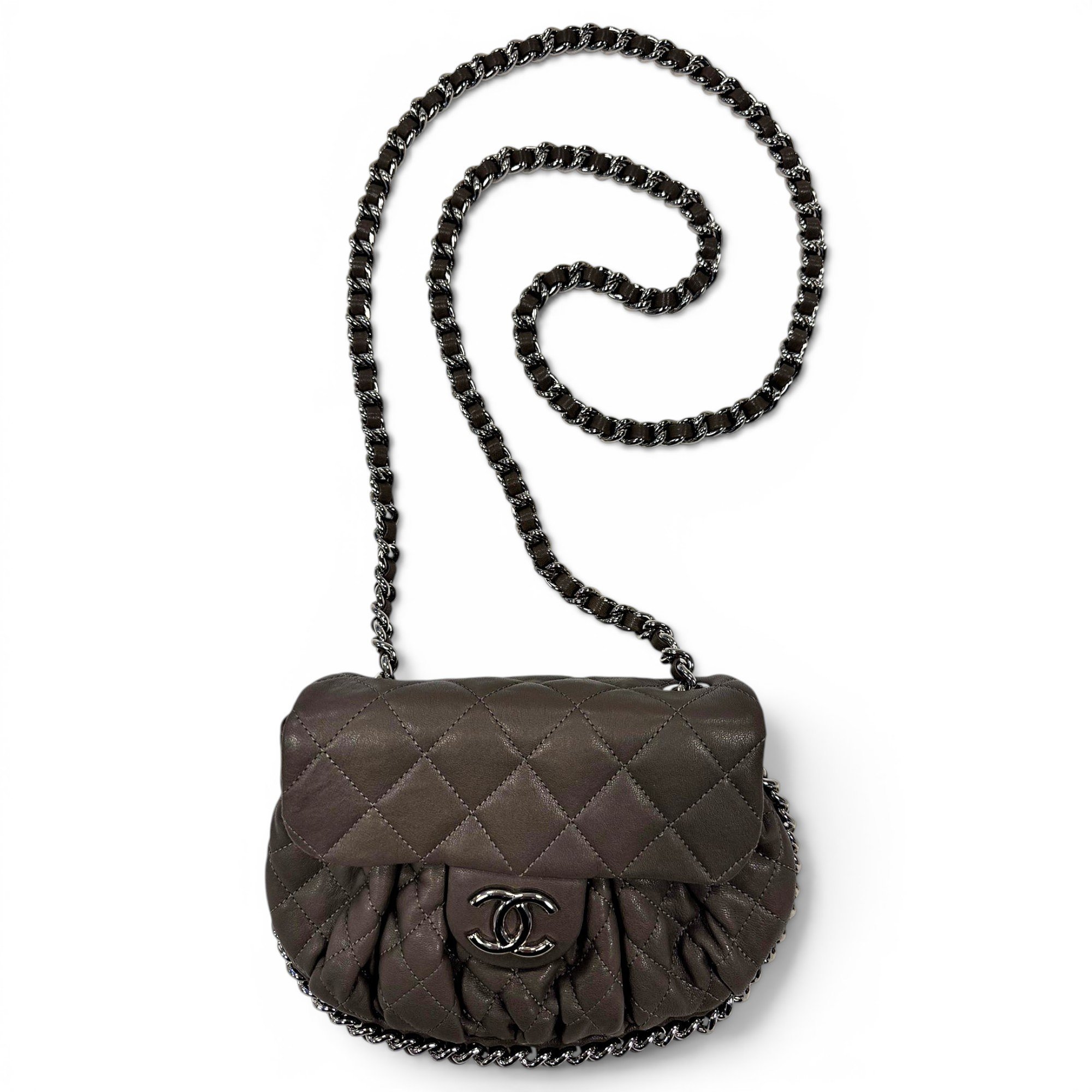 Chain Around leather crossbody bag