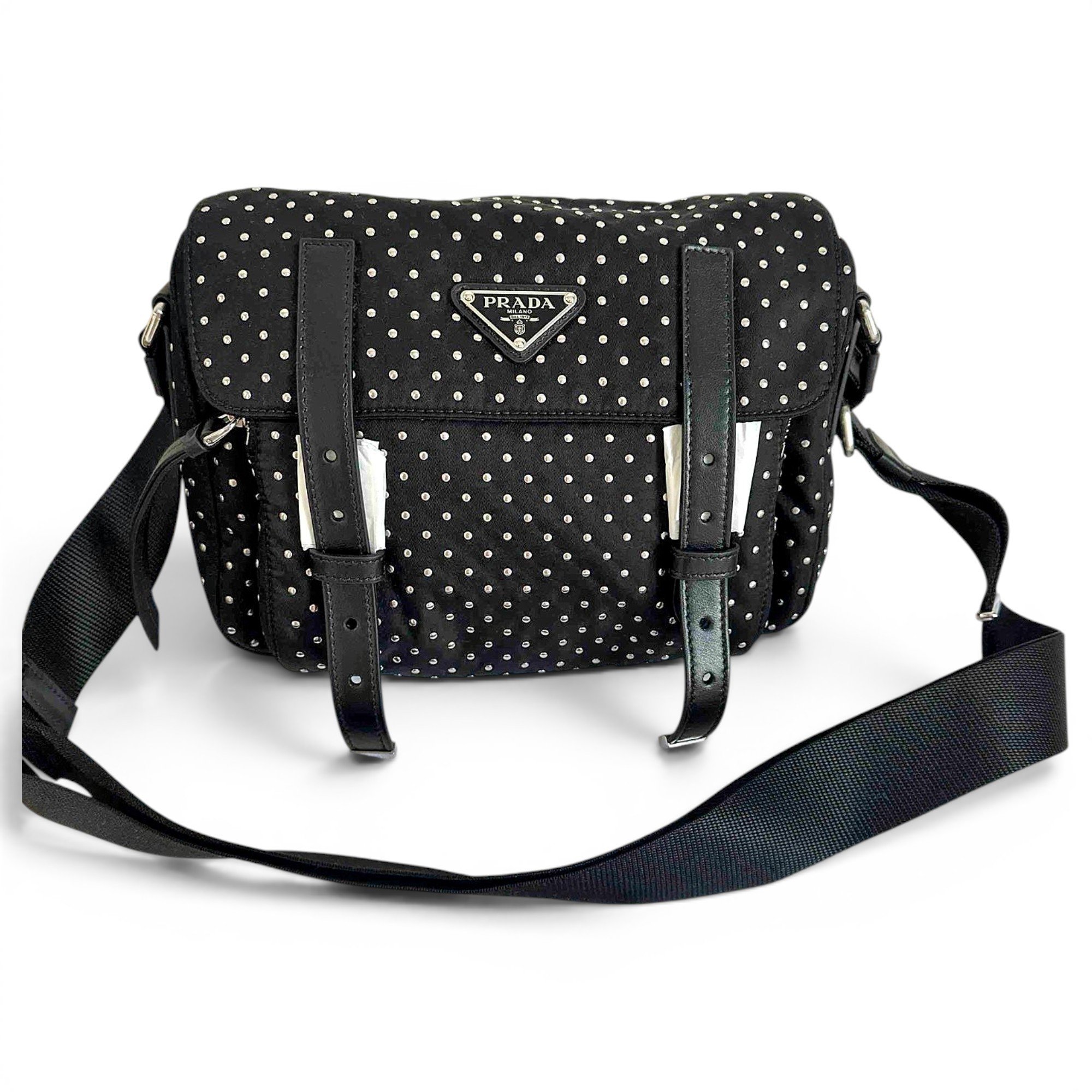 Prada Pocket linen crossbody bag