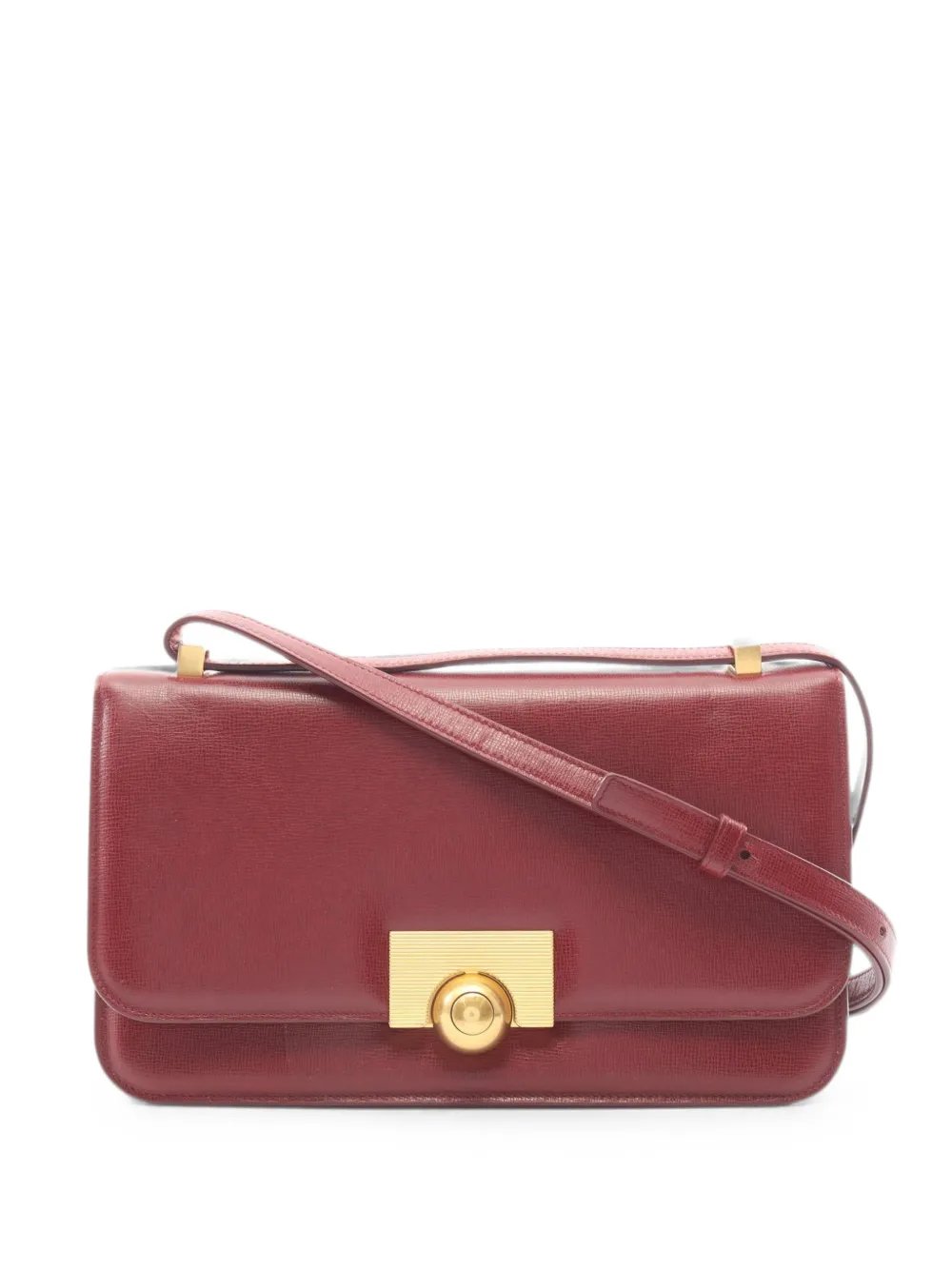 front-flap leather shoulder bag