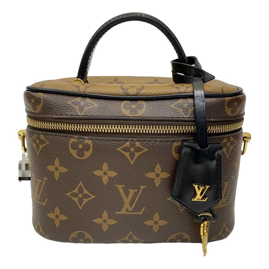 Vanity leather handbag