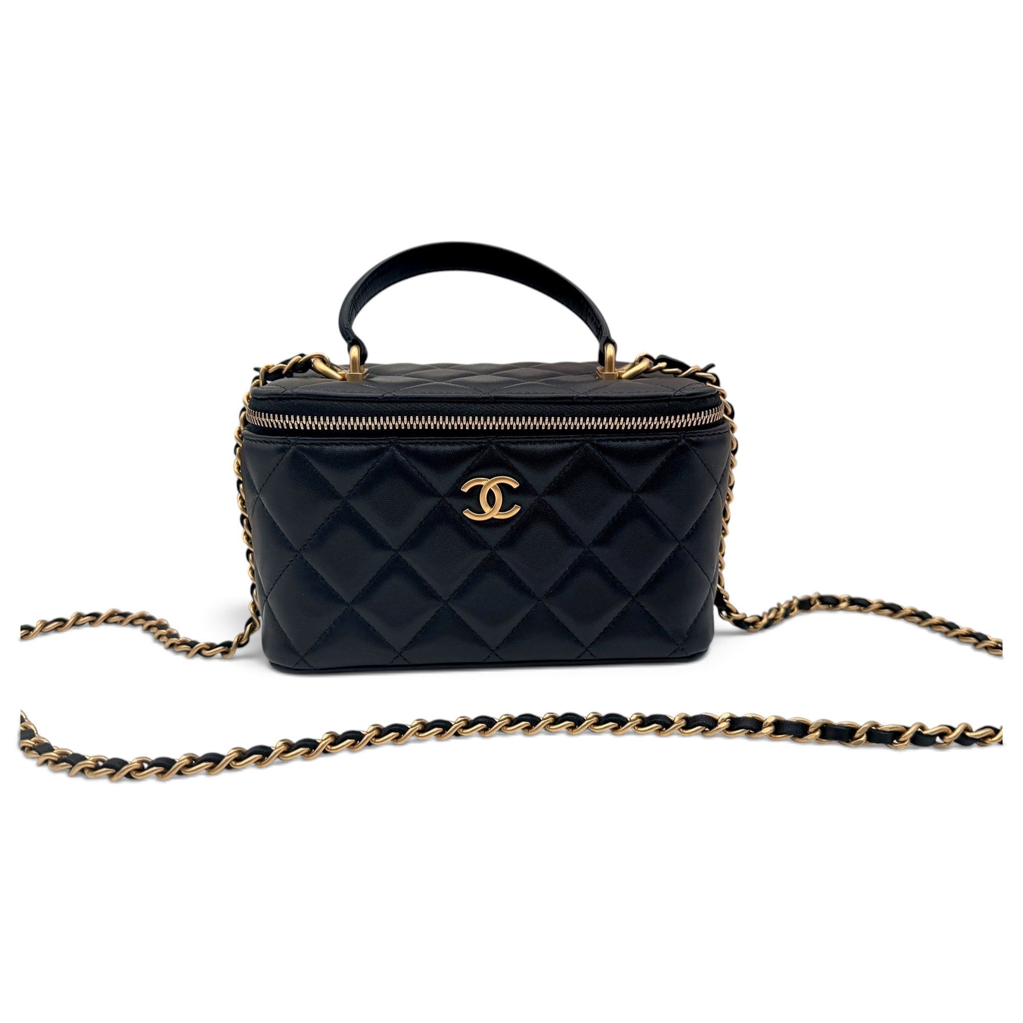 Trendy CC Vanity leather handbag