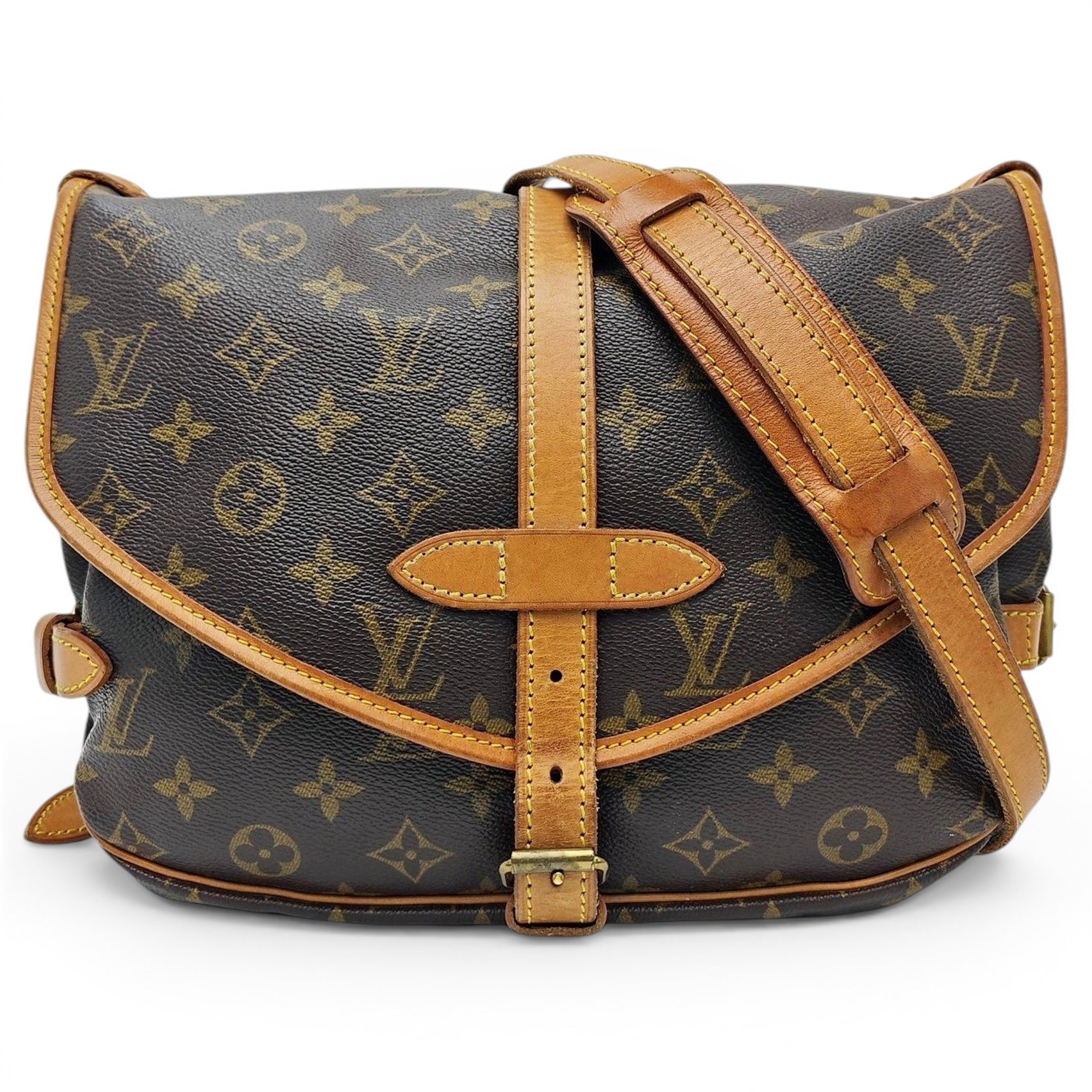Louis Vuitton Saumur leather handbag