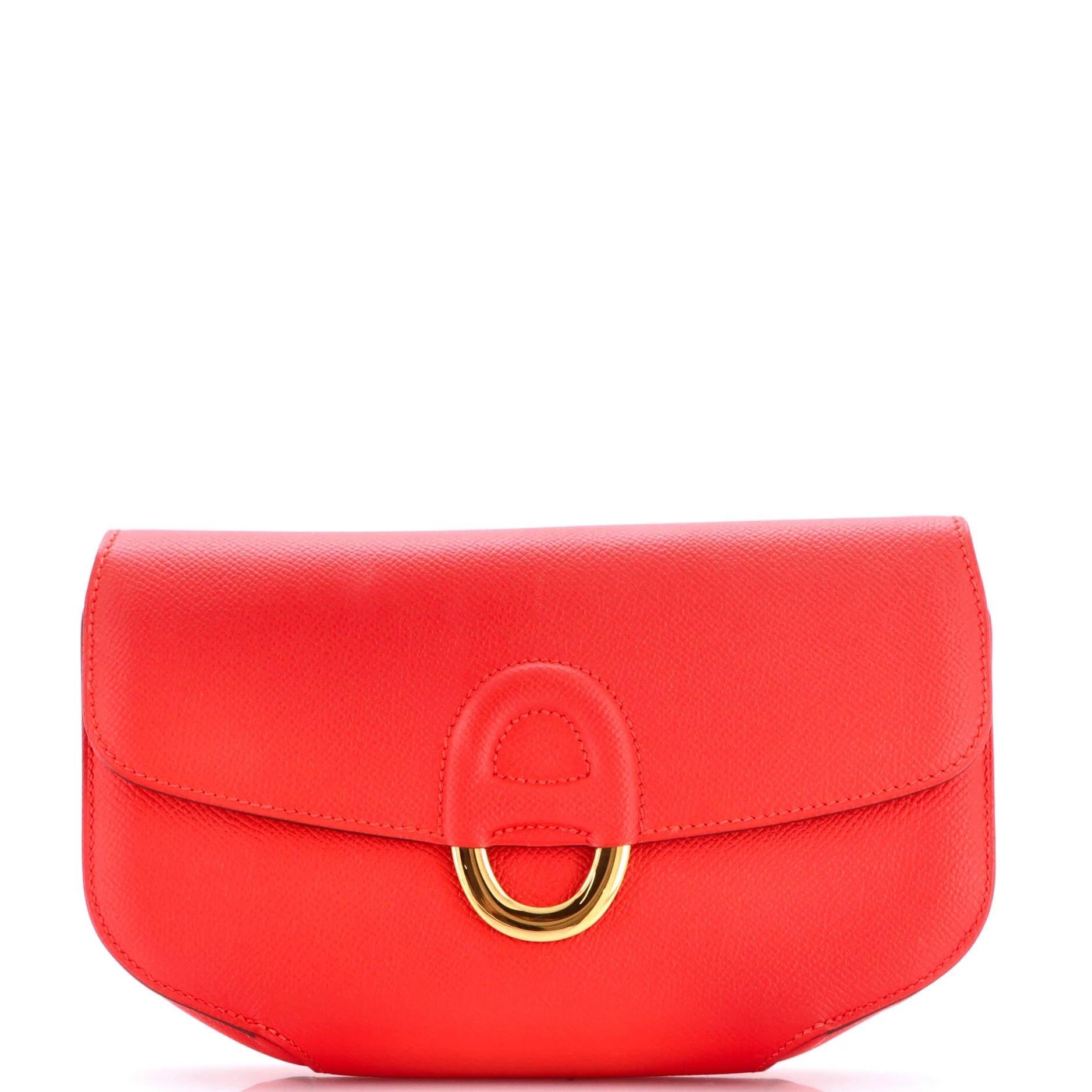 Leather clutch bag