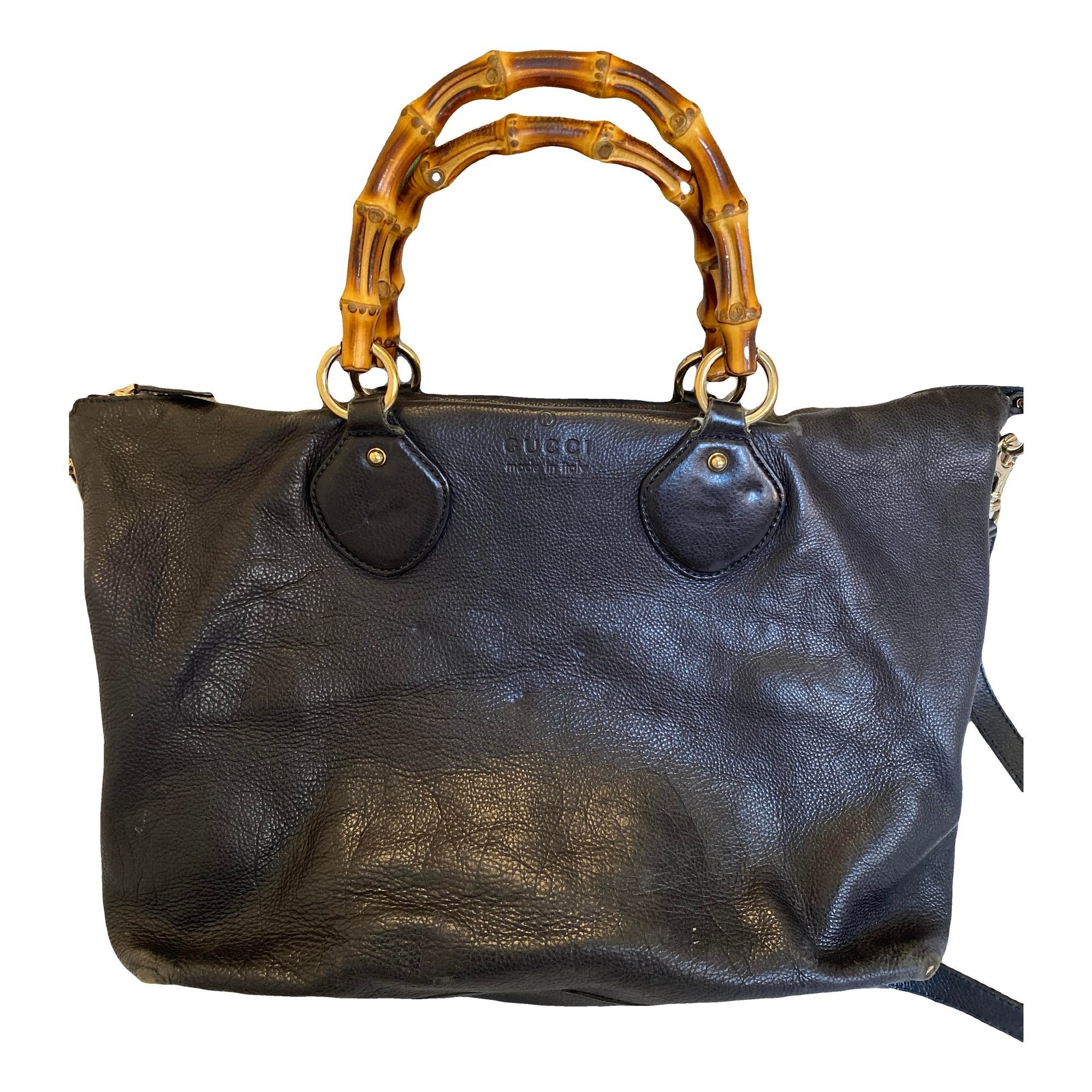 Bamboo leather handbag