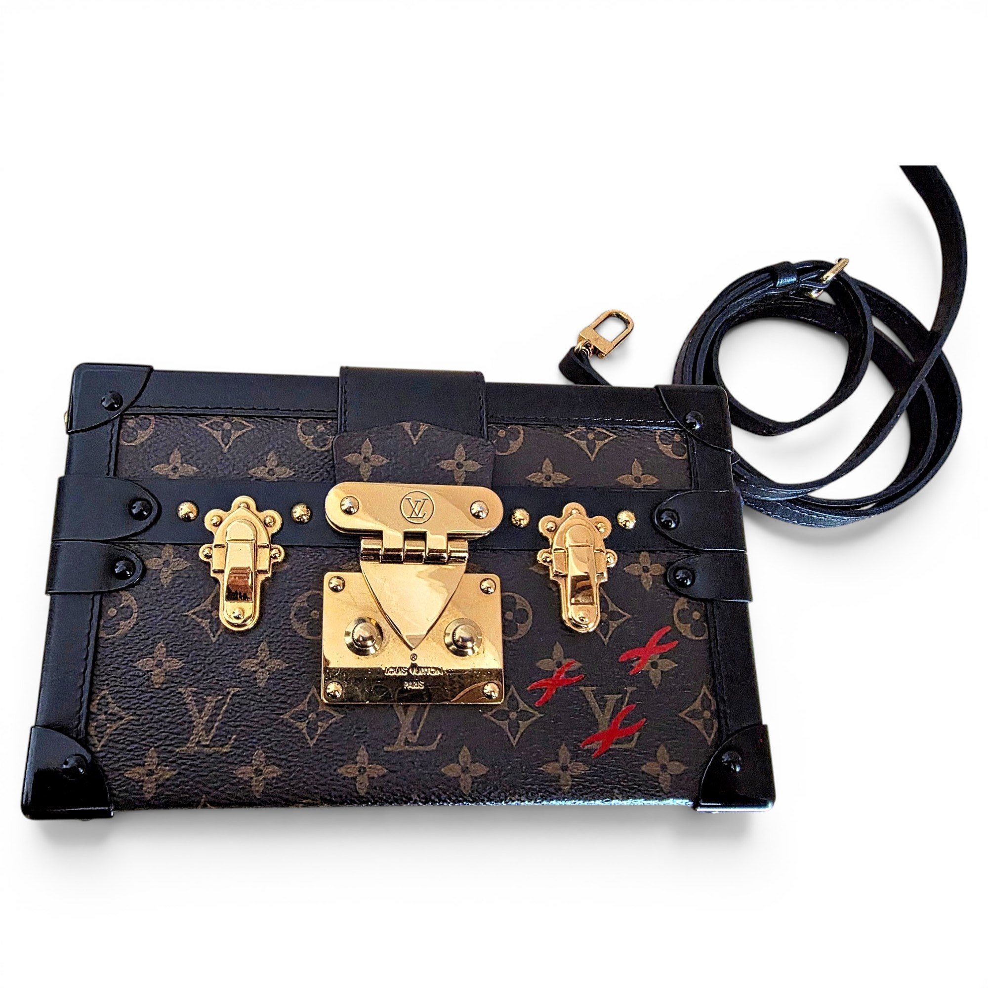 Petite Malle leather crossbody bag