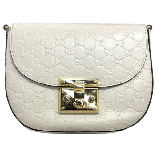 Padlock leather handbag