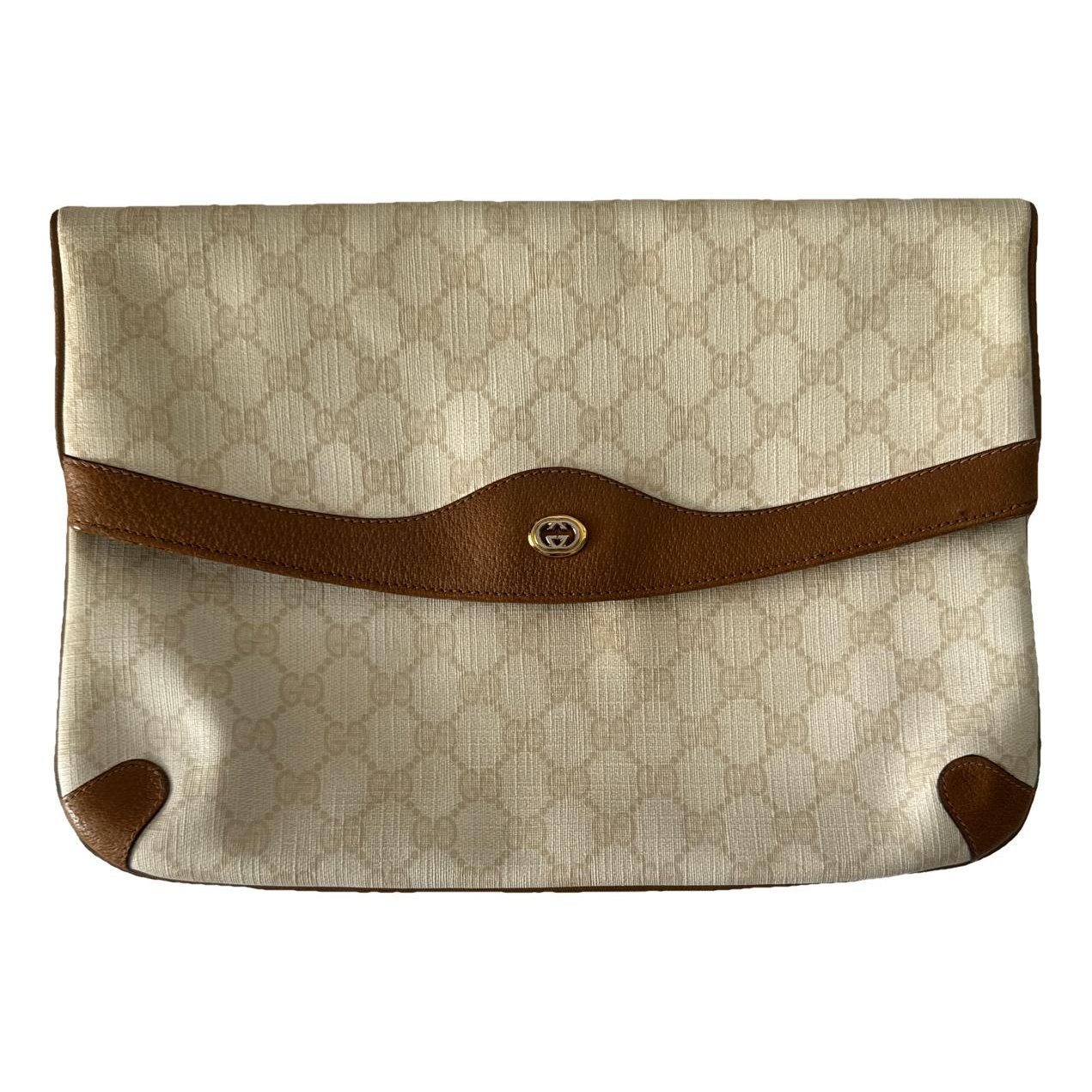 Leather clutch bag