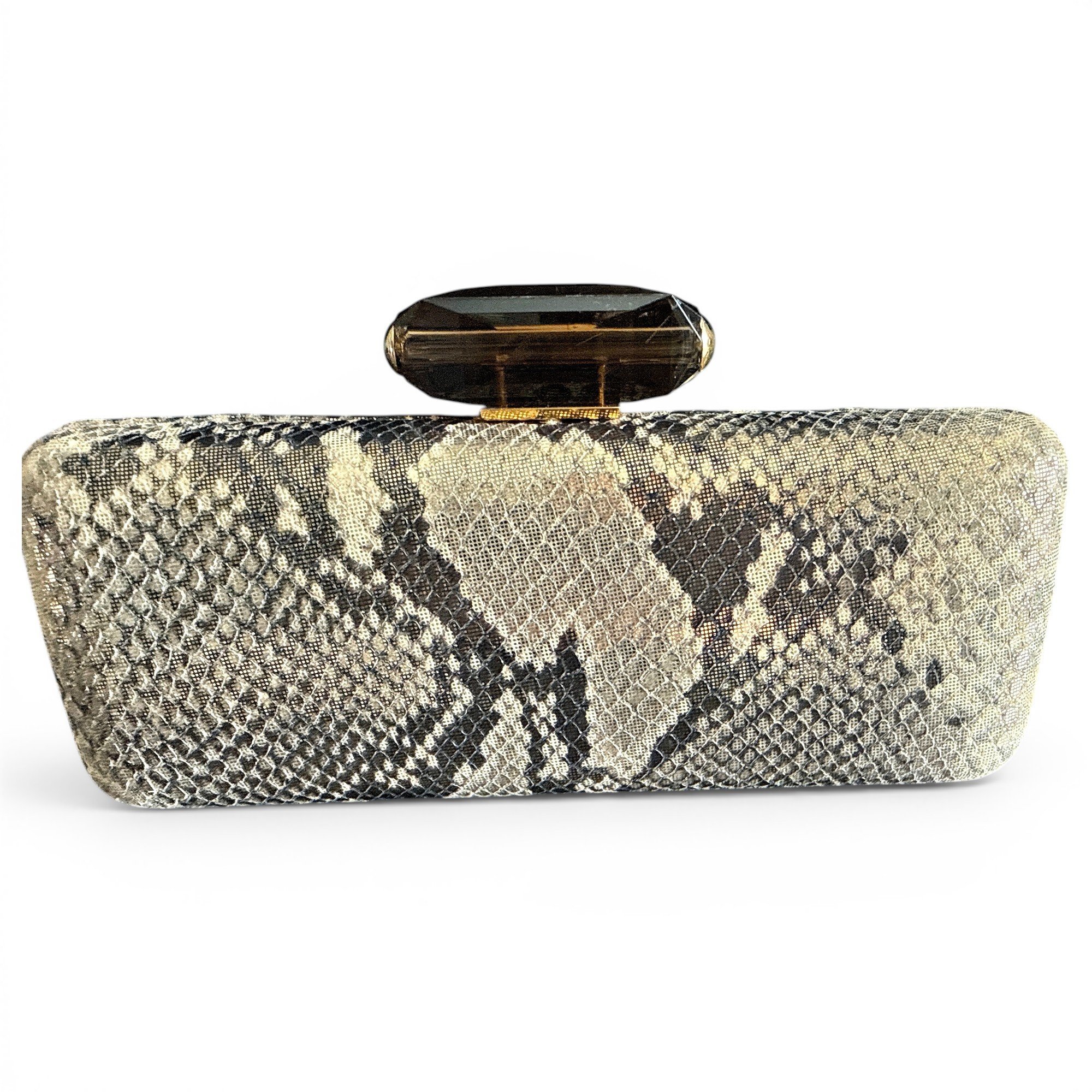 Leather clutch bag