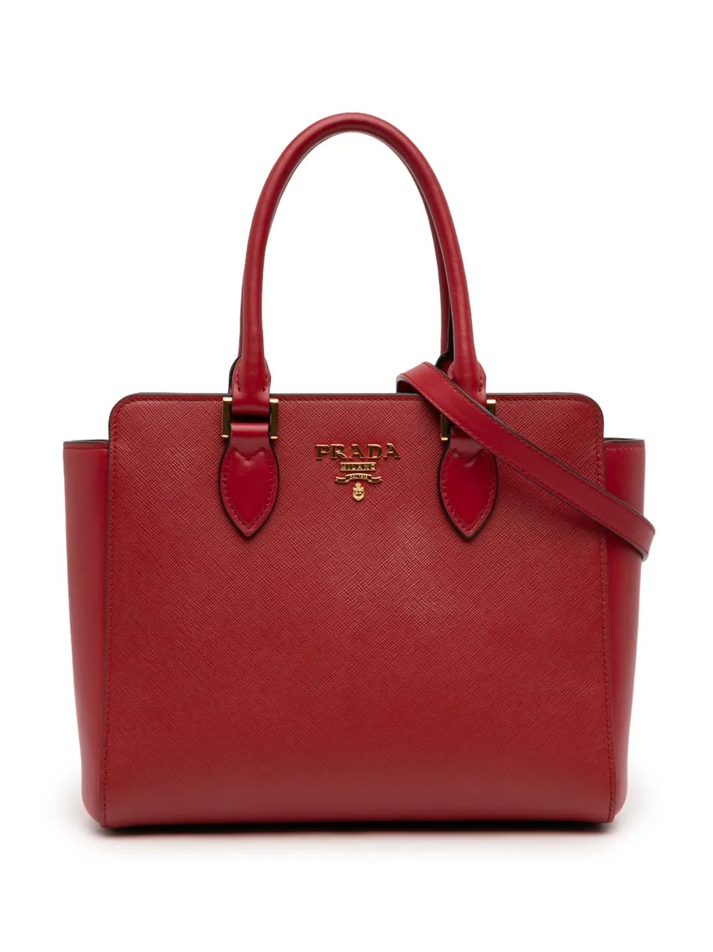 2013-2026 Soft Calf Trimmed Saffiano Lux Zip Convertible Tote satchel
