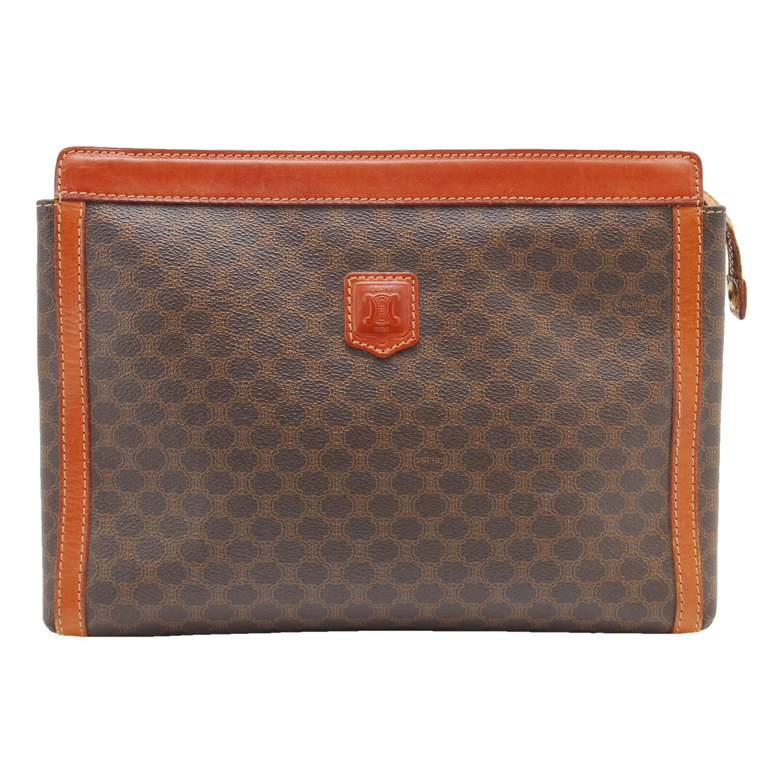 Leather clutch bag