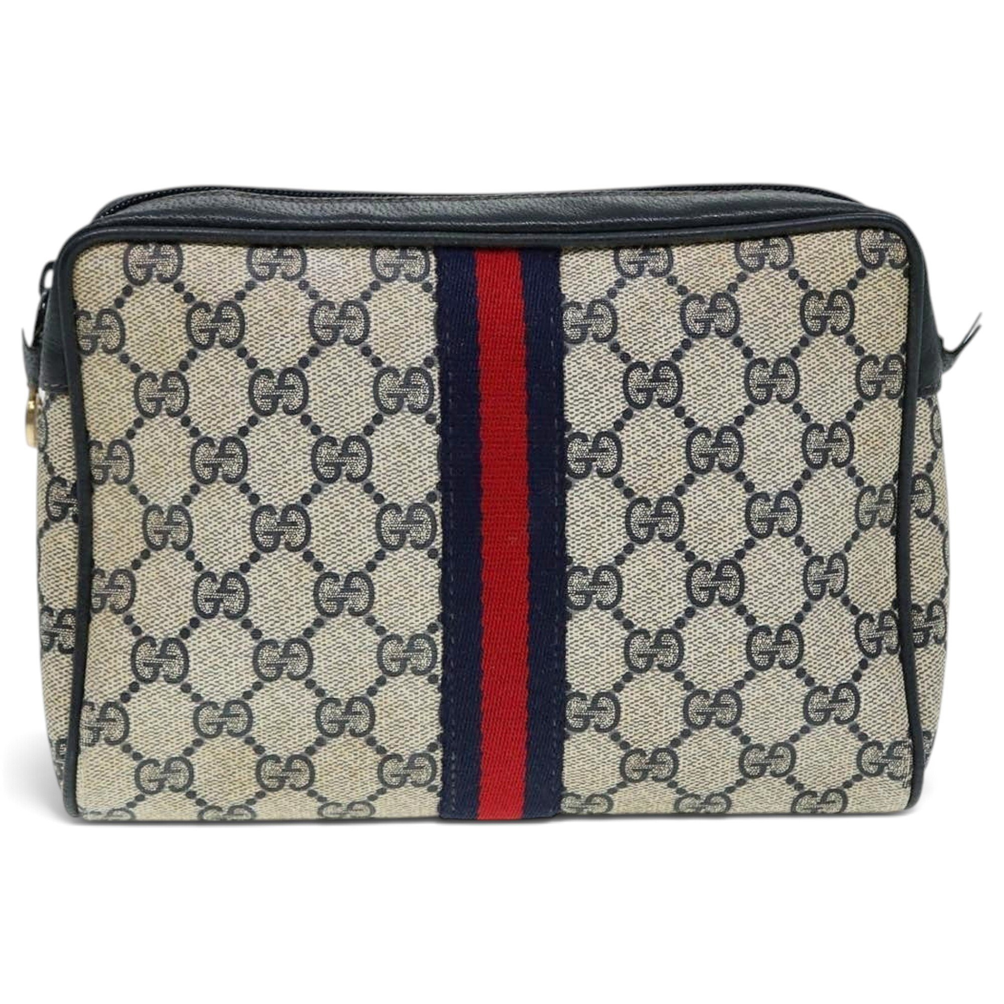 Leather clutch bag