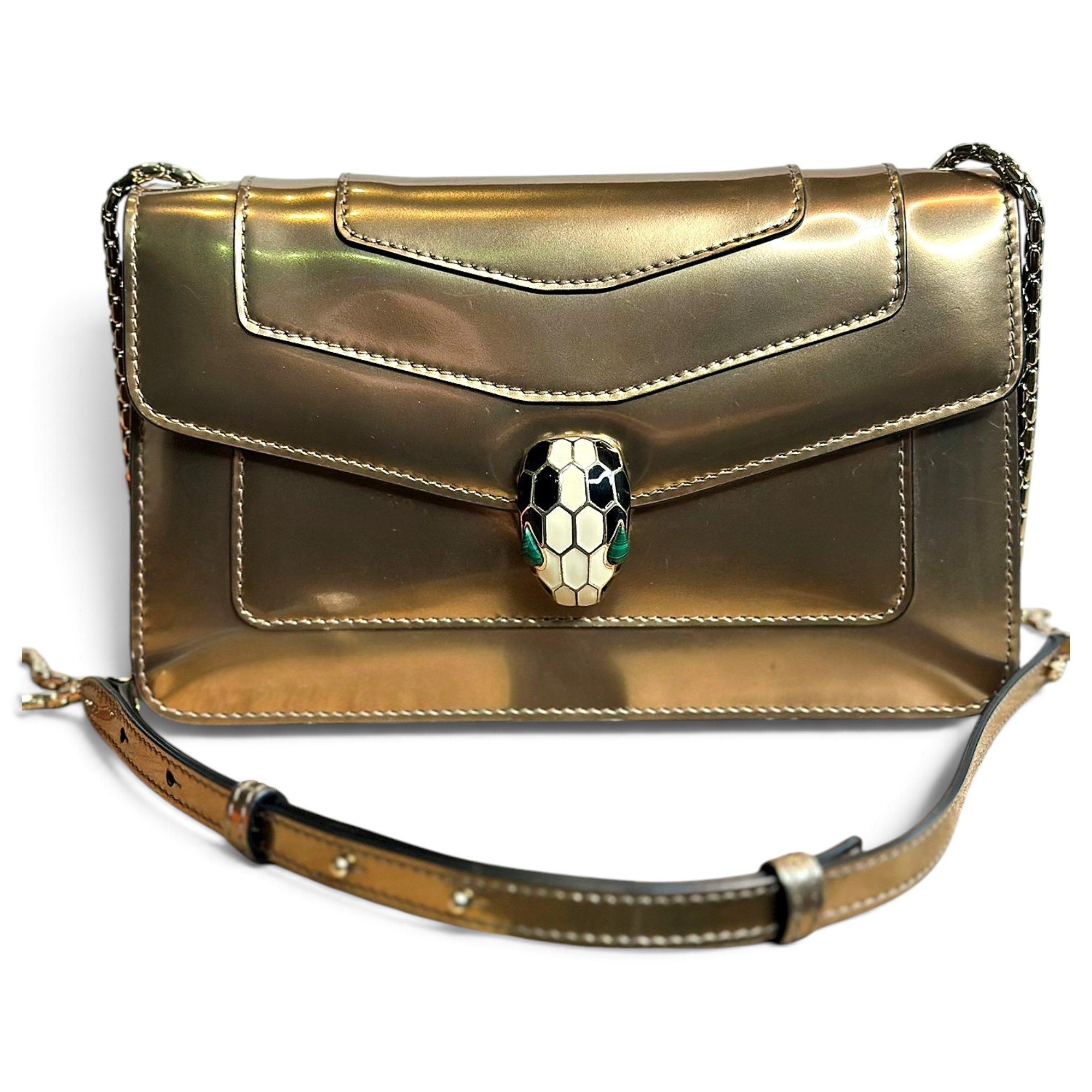 Serpenti patent leather crossbody bag
