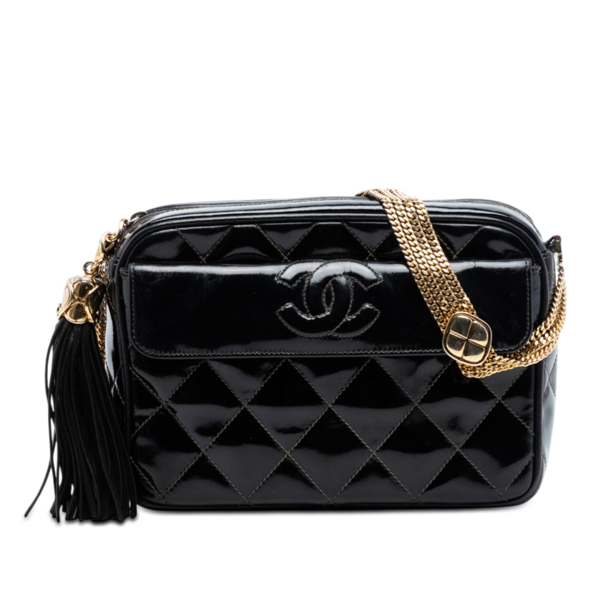 Patent leather handbag