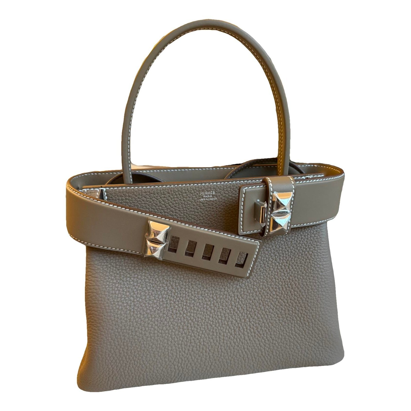 Hermes Medor Handbag Etoupe Togo Leather 2025