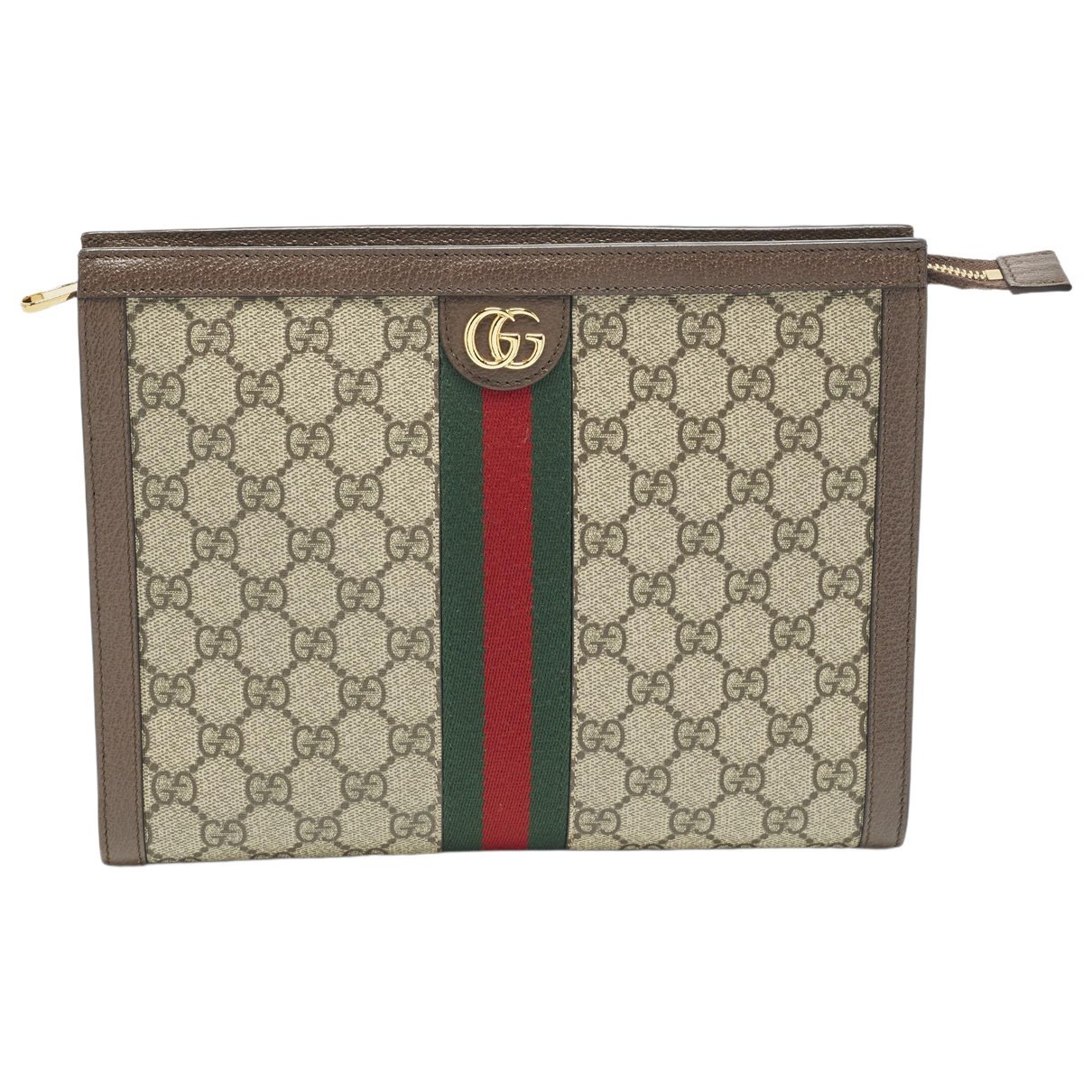 Leather clutch bag