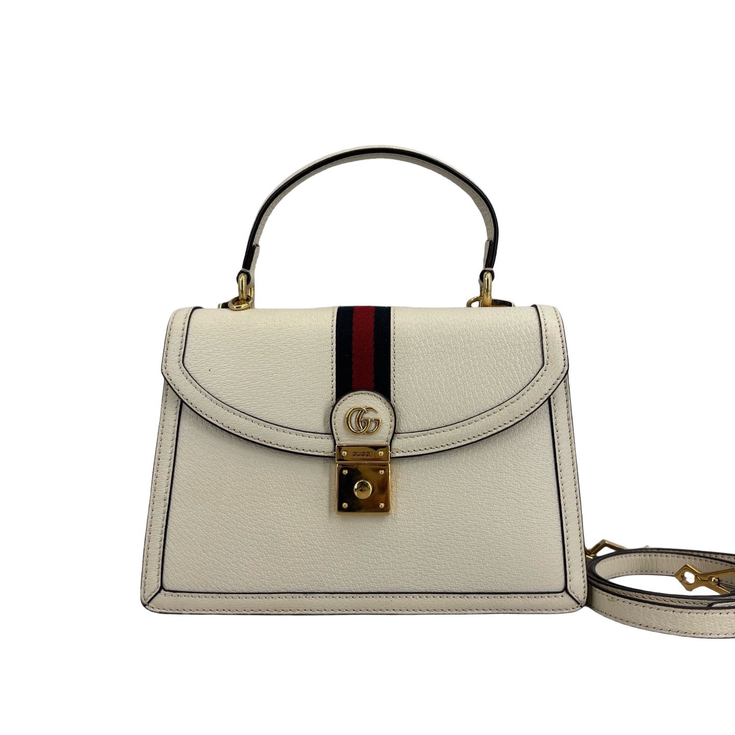 Ophidia Flap Top Handle leather handbag
