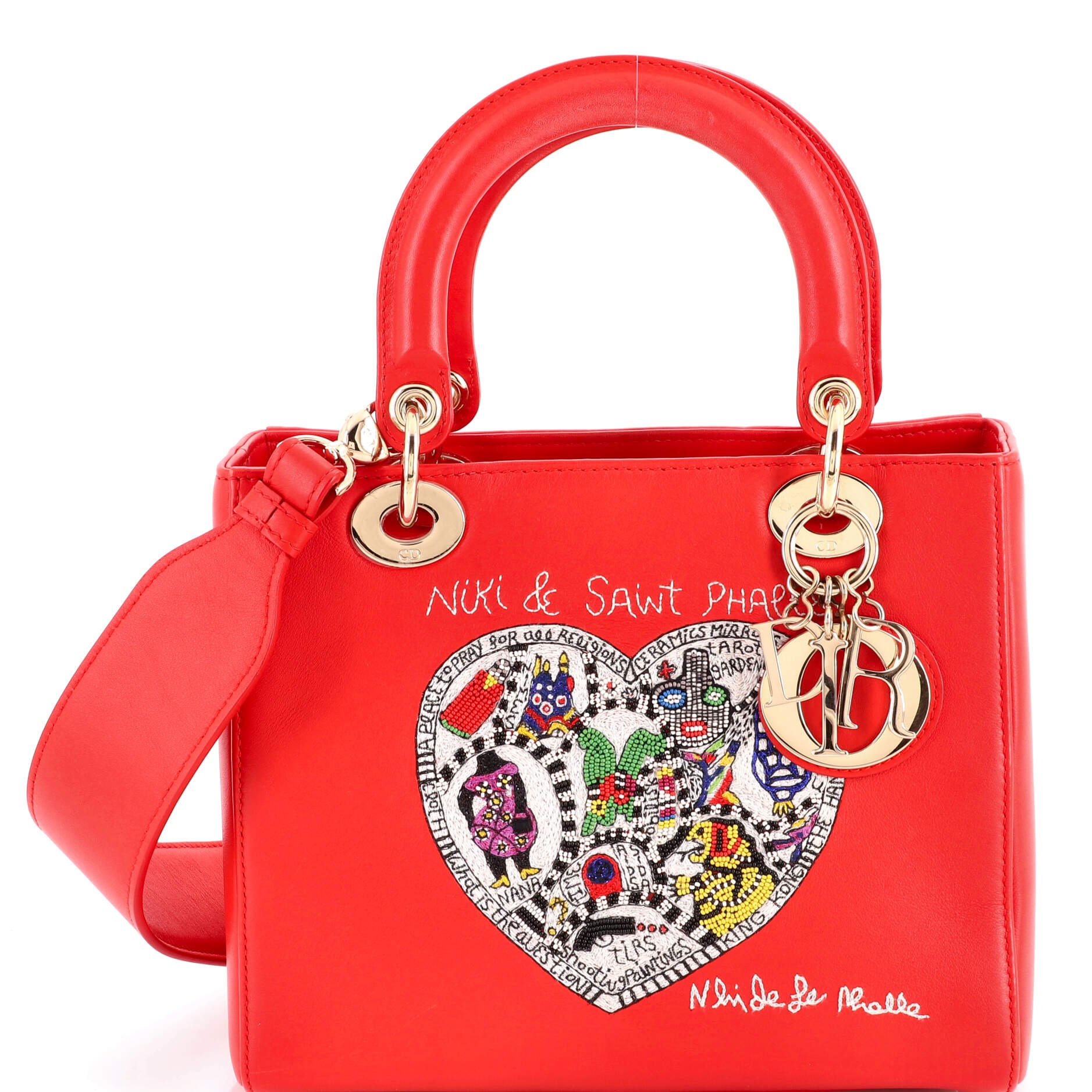 Lady Dior Bag Limited Edition Niki de Saint Phalle Embroidered Leather Medium