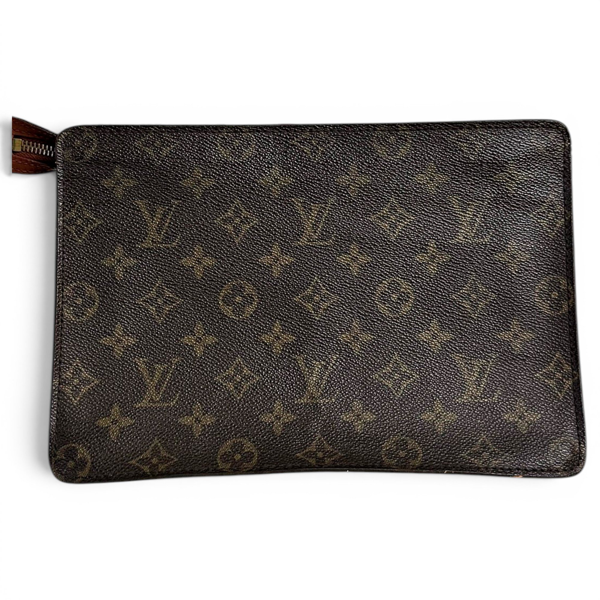 Leather clutch bag