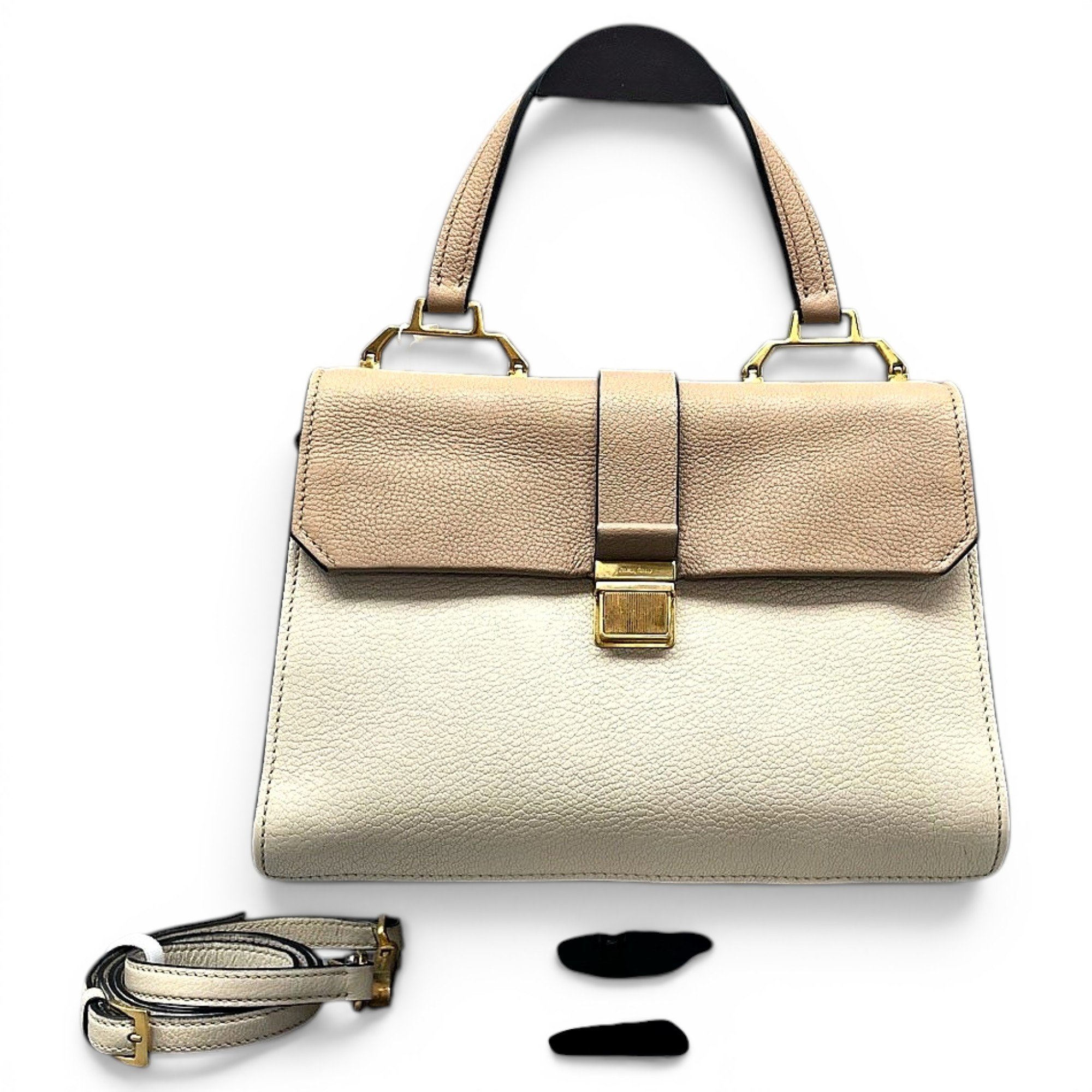 Madras leather handbag