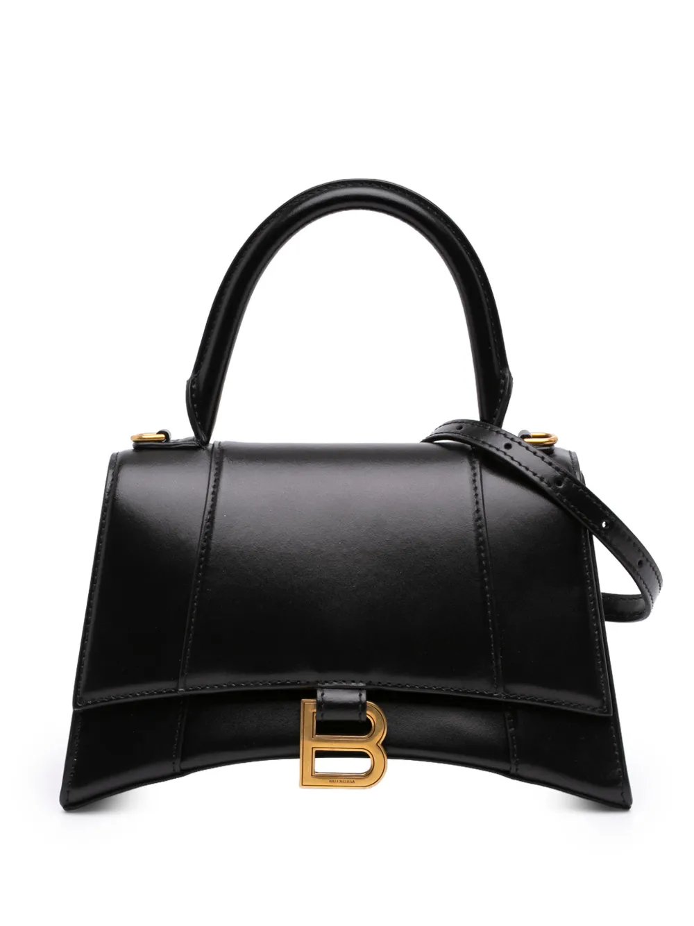 2010 Small Shiny Box Calfskin Hourglass Top Handle Bag satchel