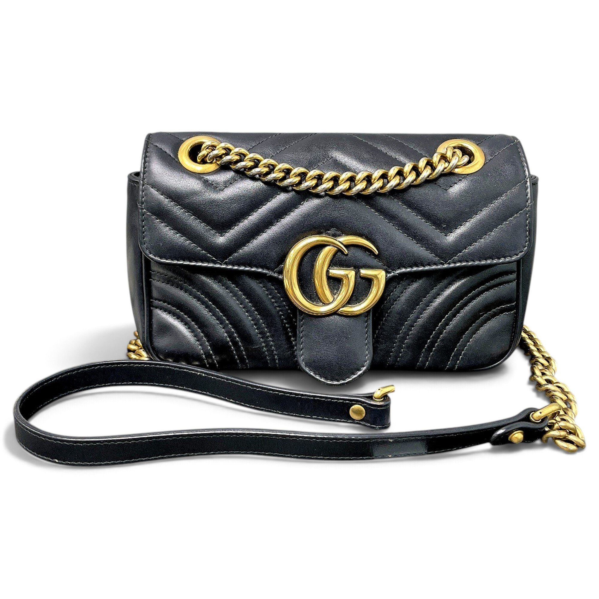 GG Marmont Flap leather crossbody bag