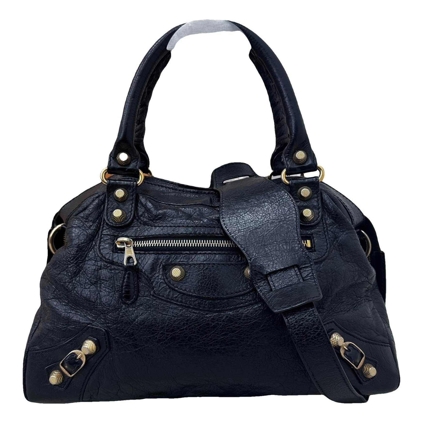 City leather handbag