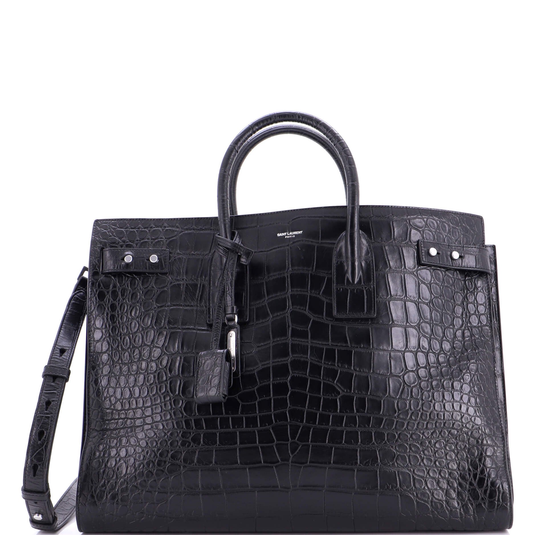 Sac de Jour Souple Bag Crocodile Embossed Leather Large