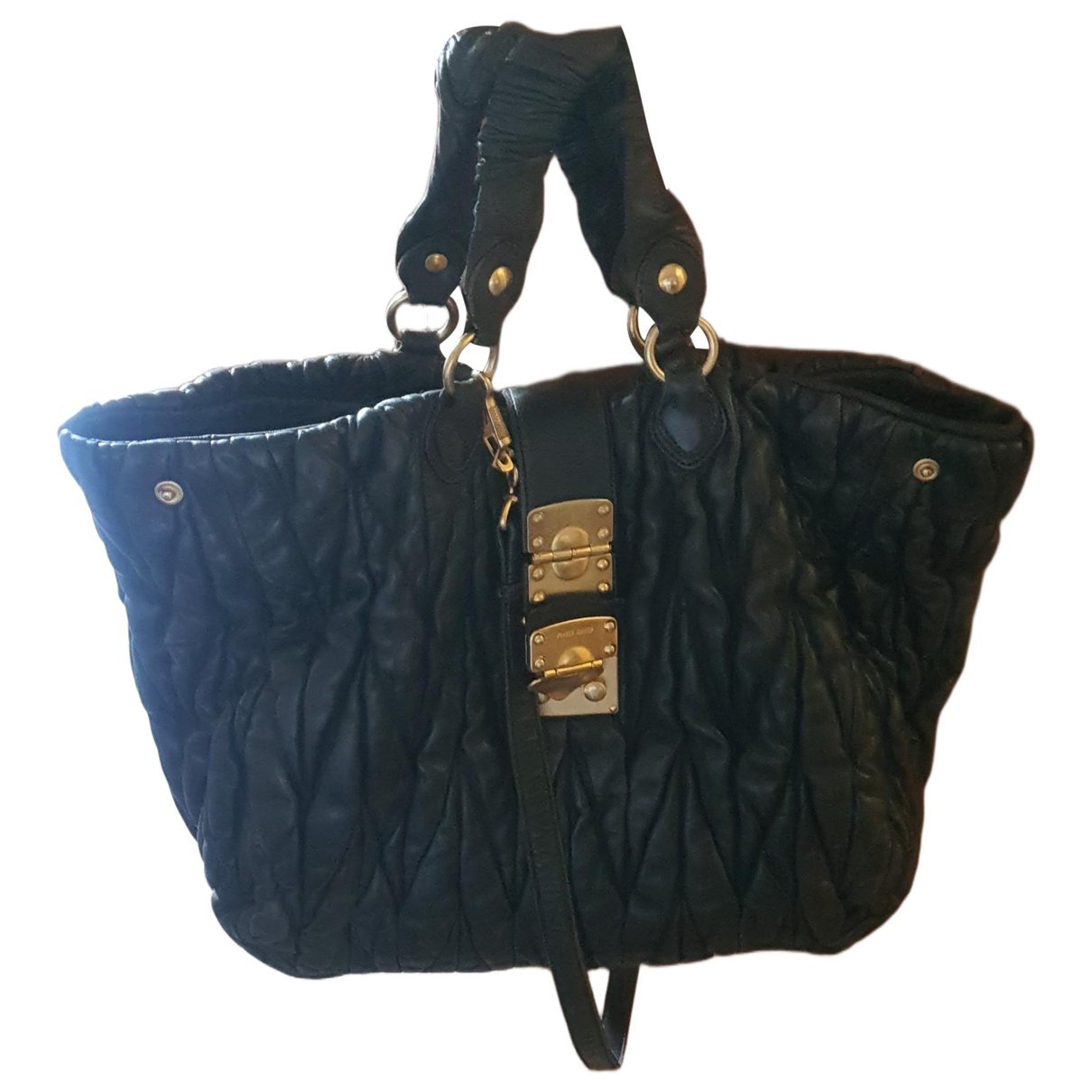 Miu Miu Matelassé leather tote