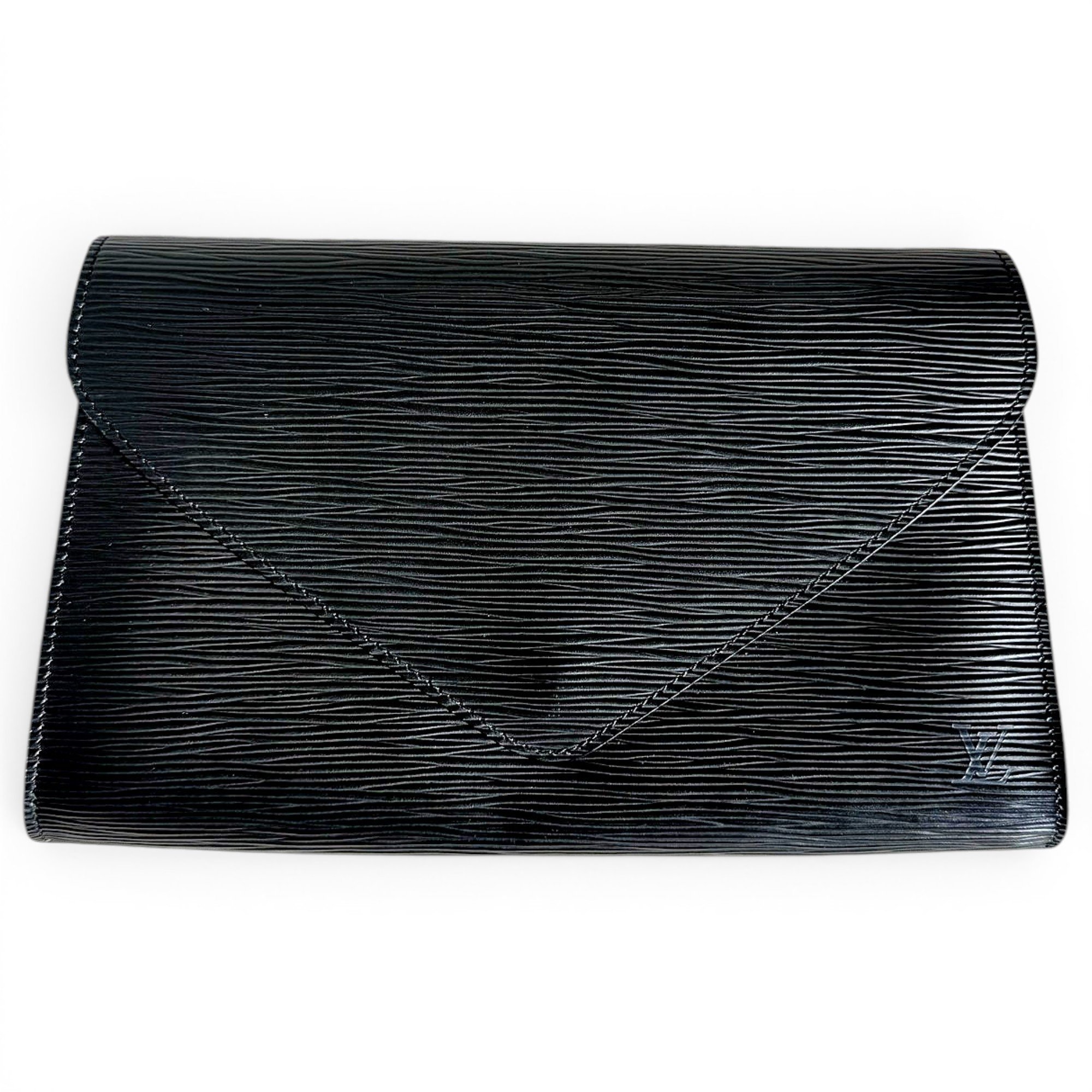 Leather clutch bag