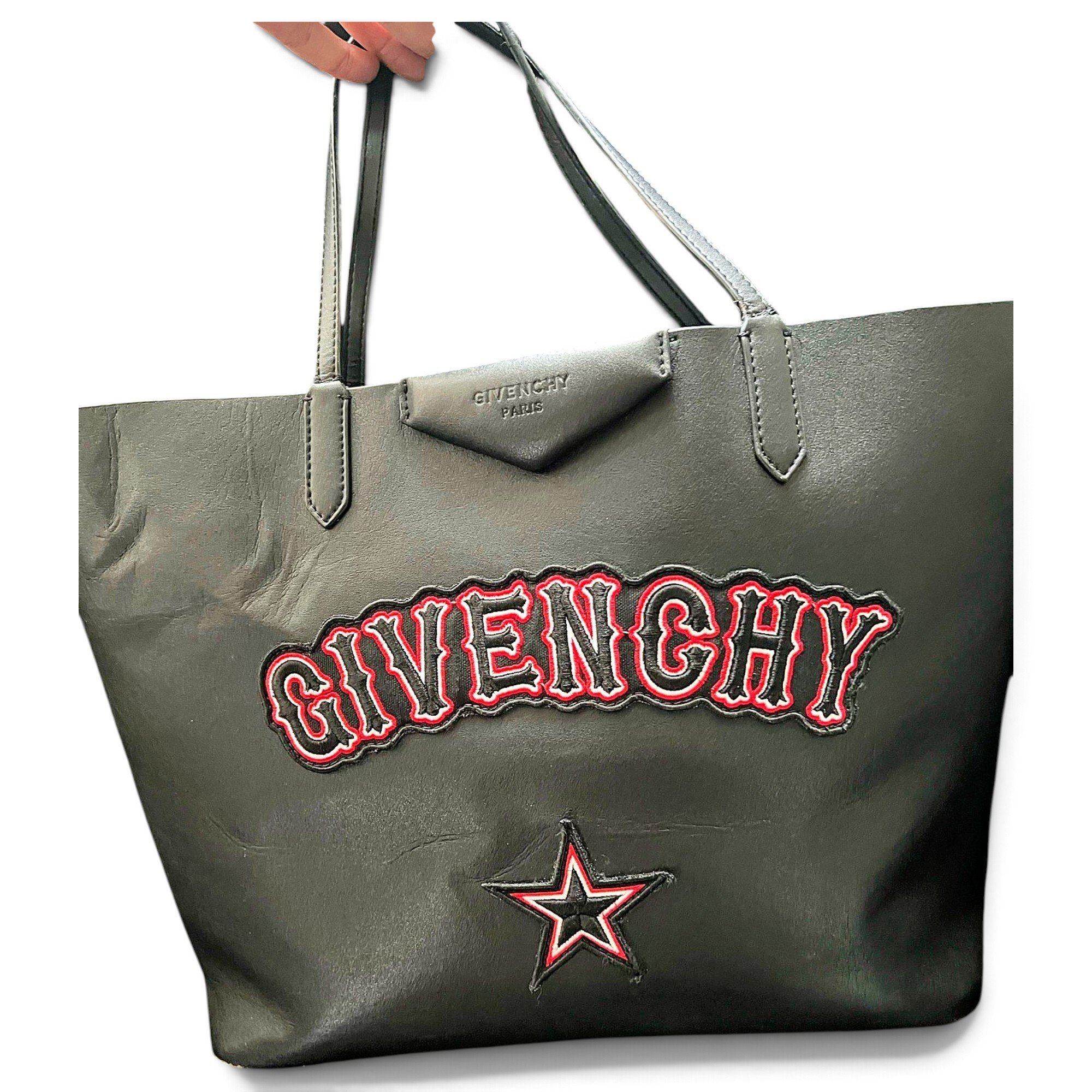 Leather tote