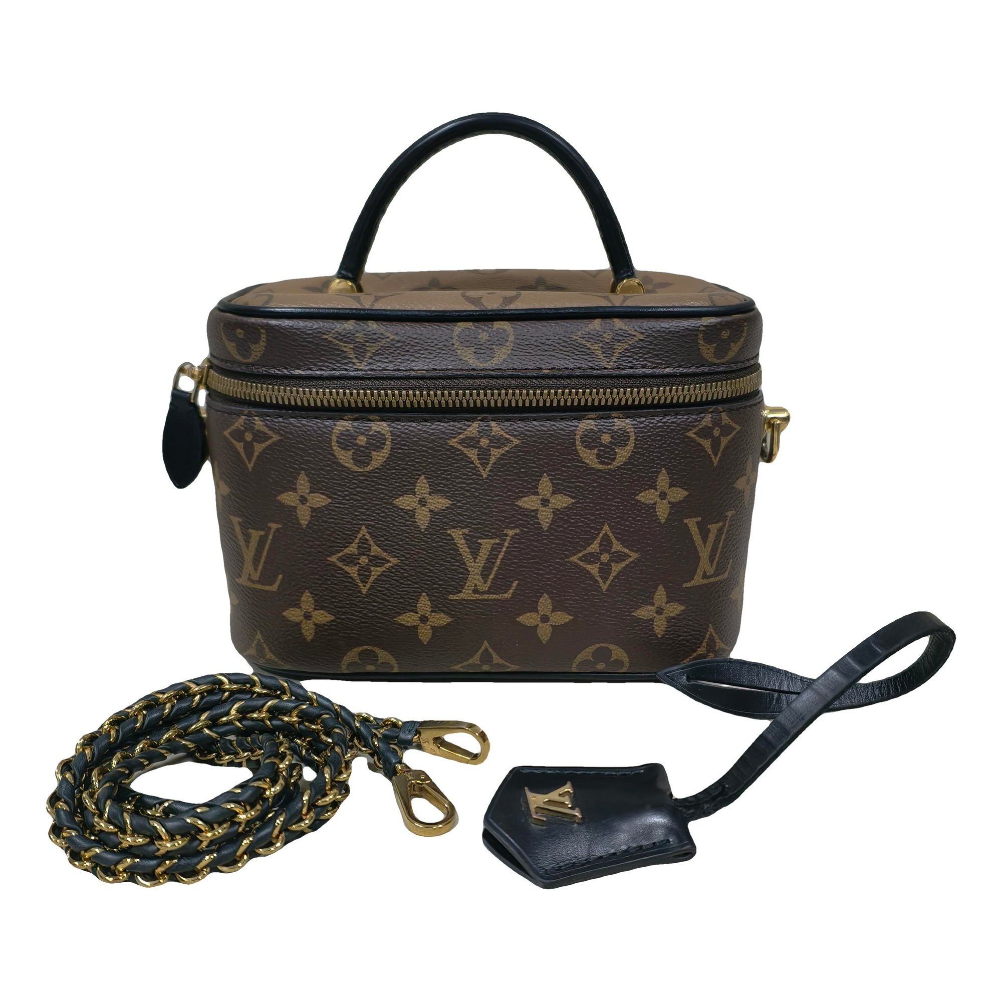 Vanity leather handbag
